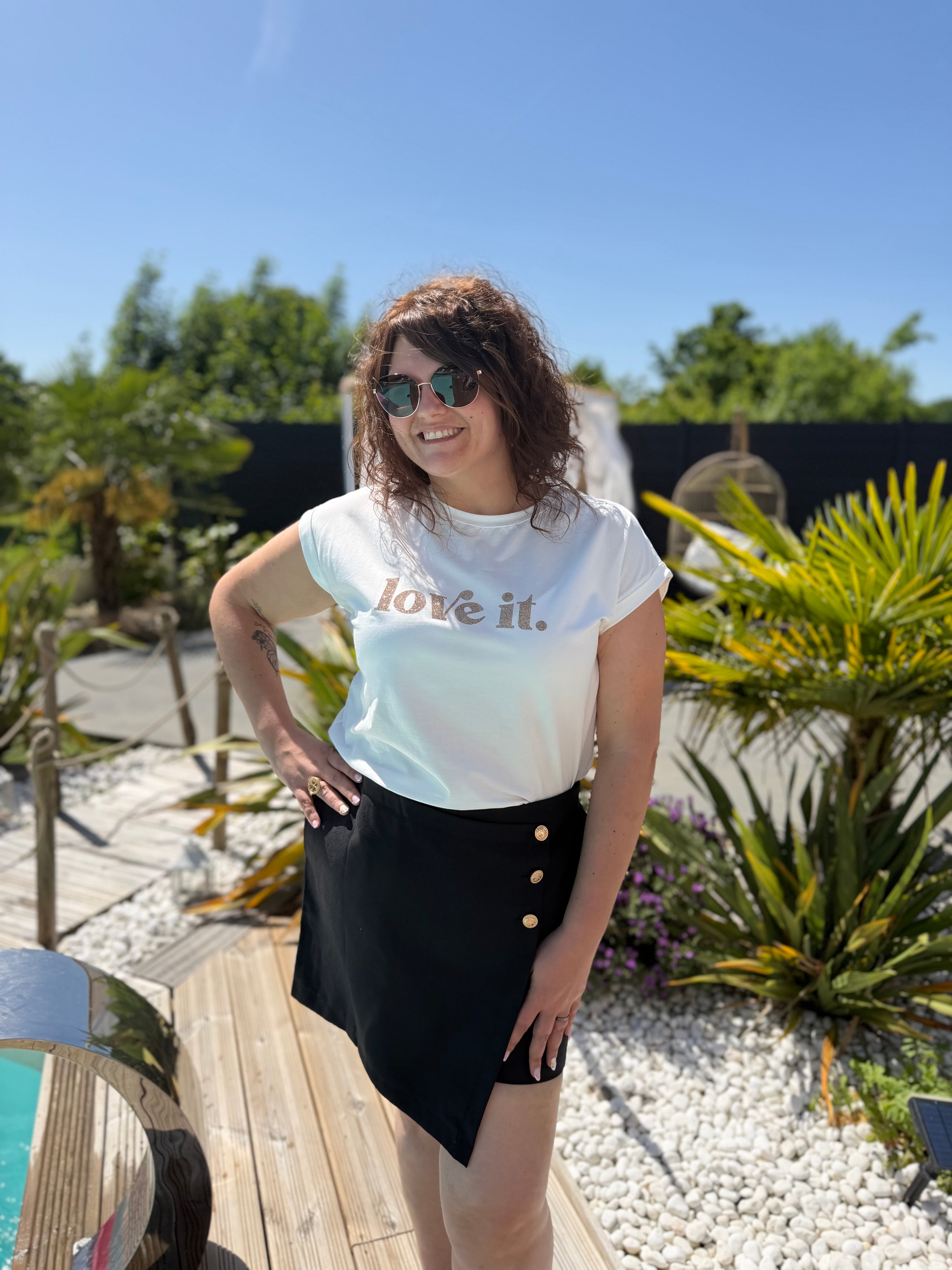 Jupe short Sila Noir