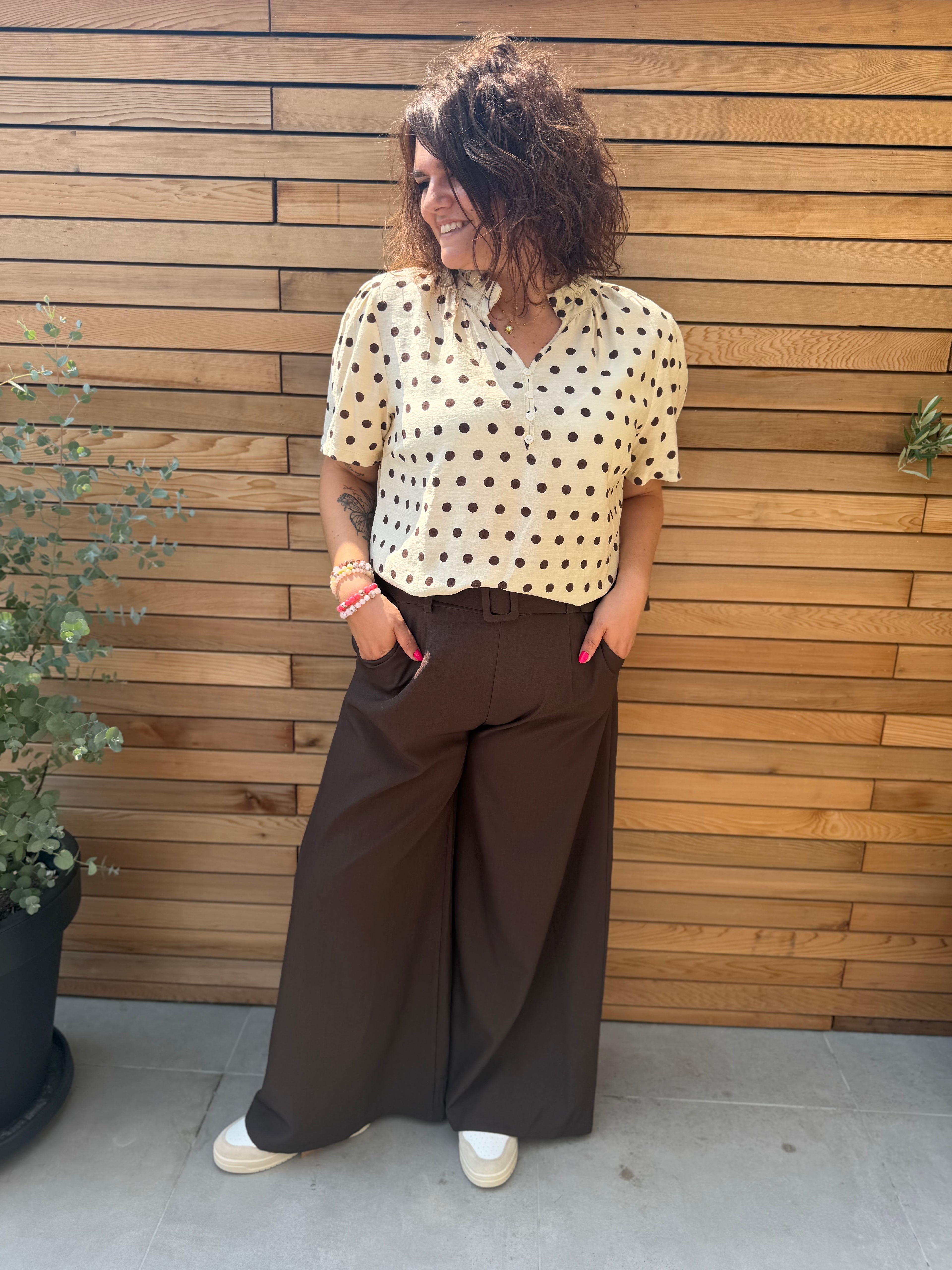 Pantalon Soléna marron