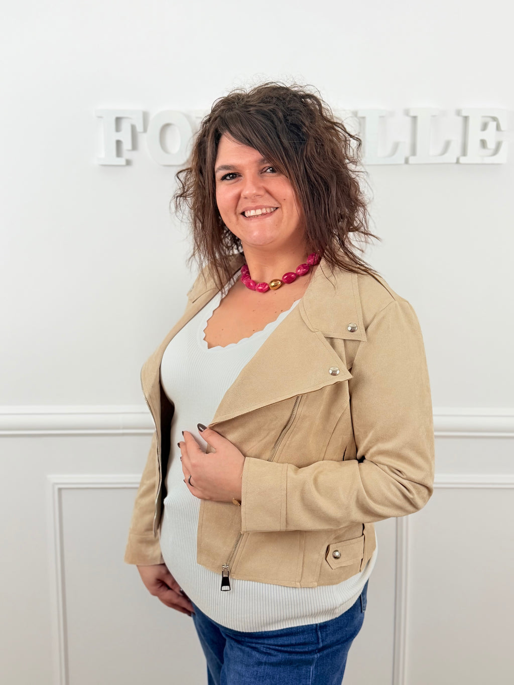 La veste Maya beige
