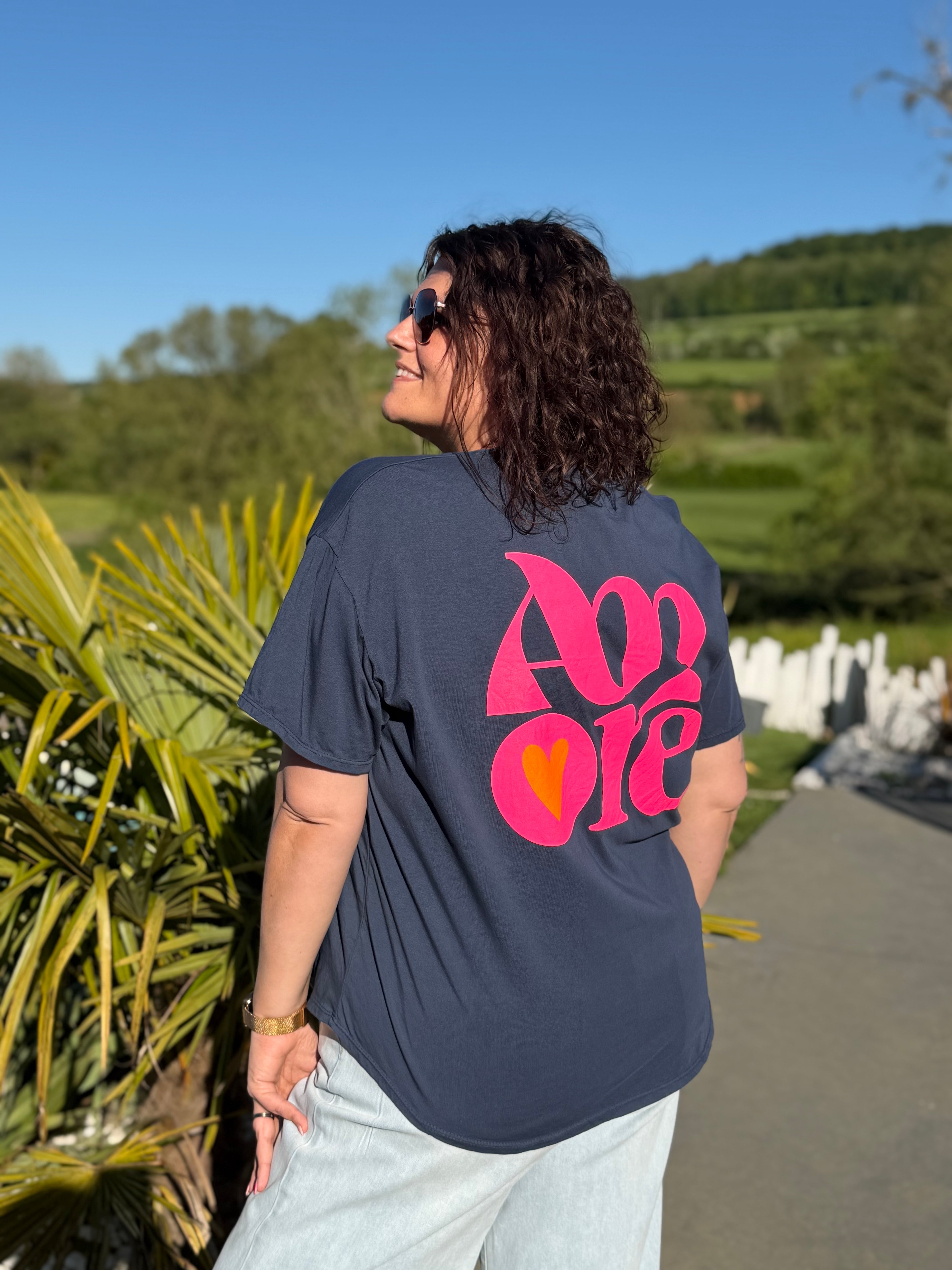 T-shirt Amore bleu marine