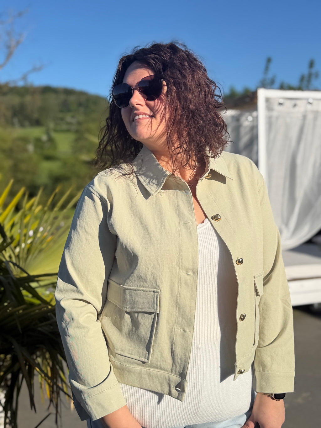 Veste Léonie vert sauge