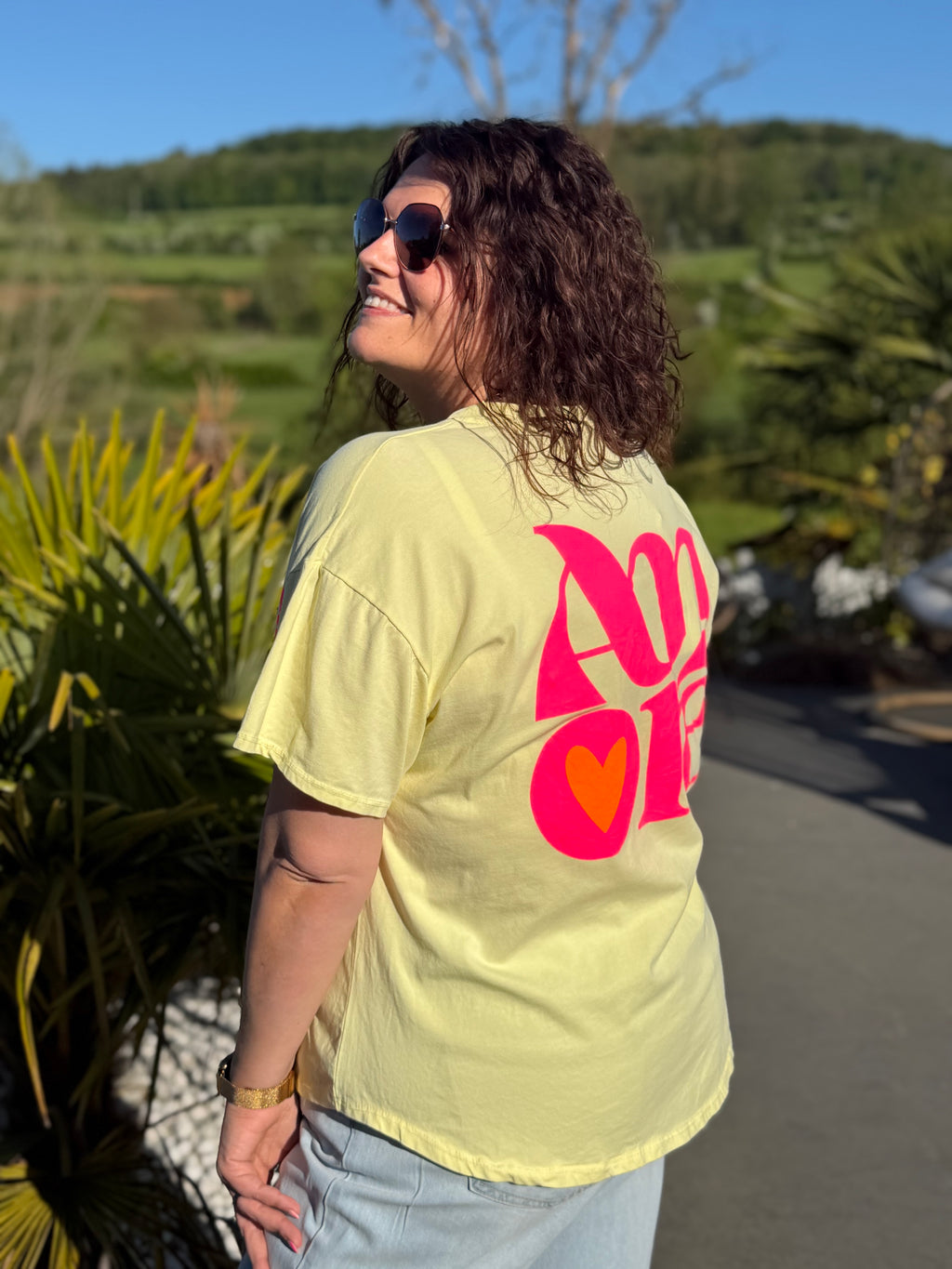 T-shirt Amore jaune