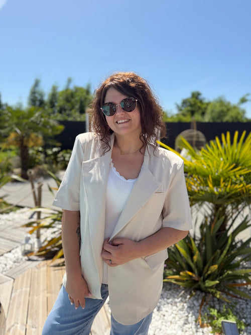 Blazer sans manches Marilou beige
