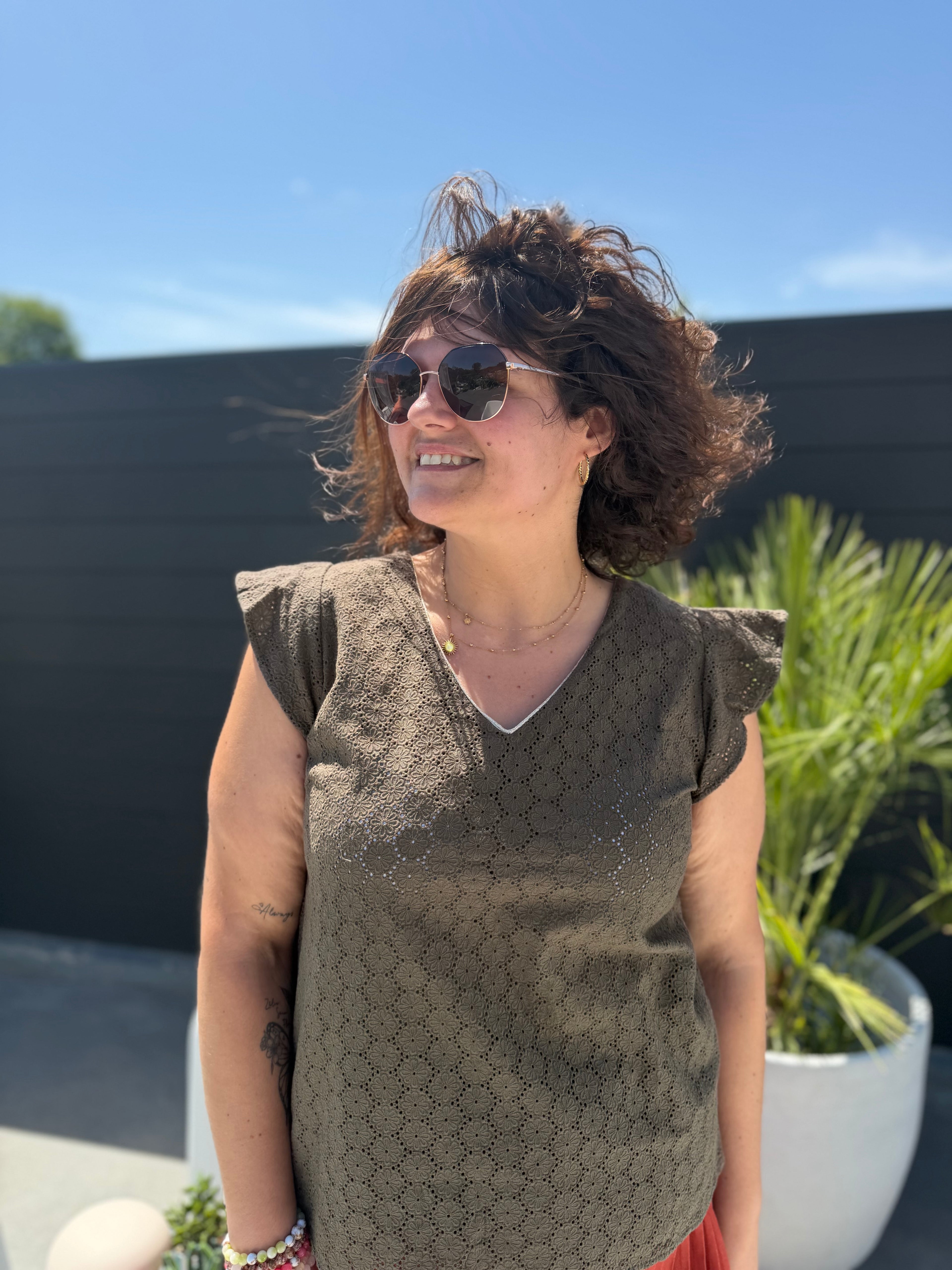 Blouse Zoé marron