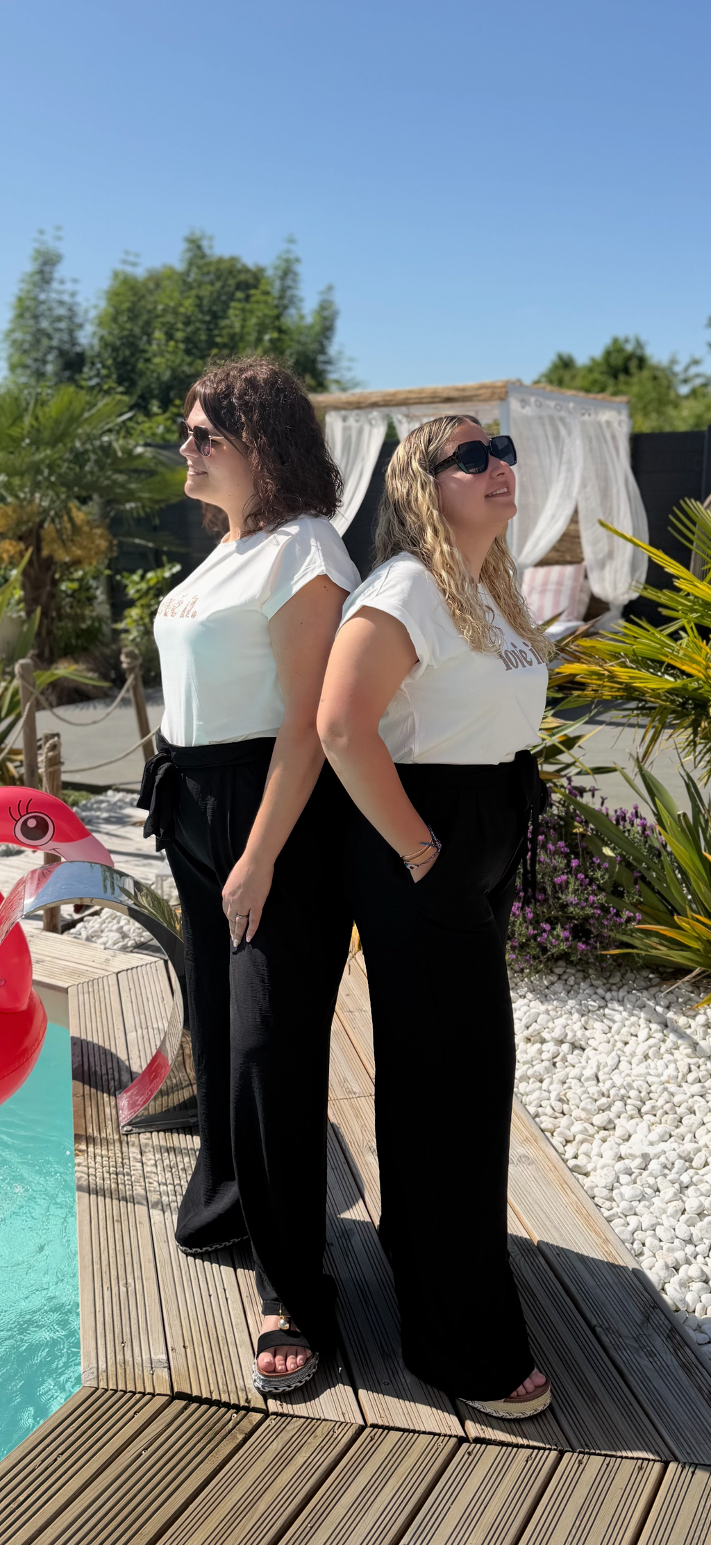 Pantalon fluide noir Tina