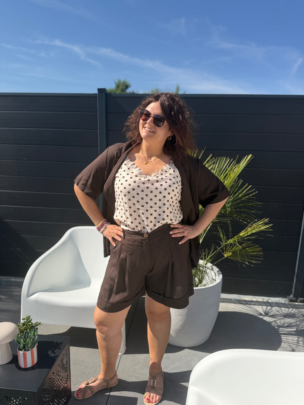 Ensemble Ilona marron