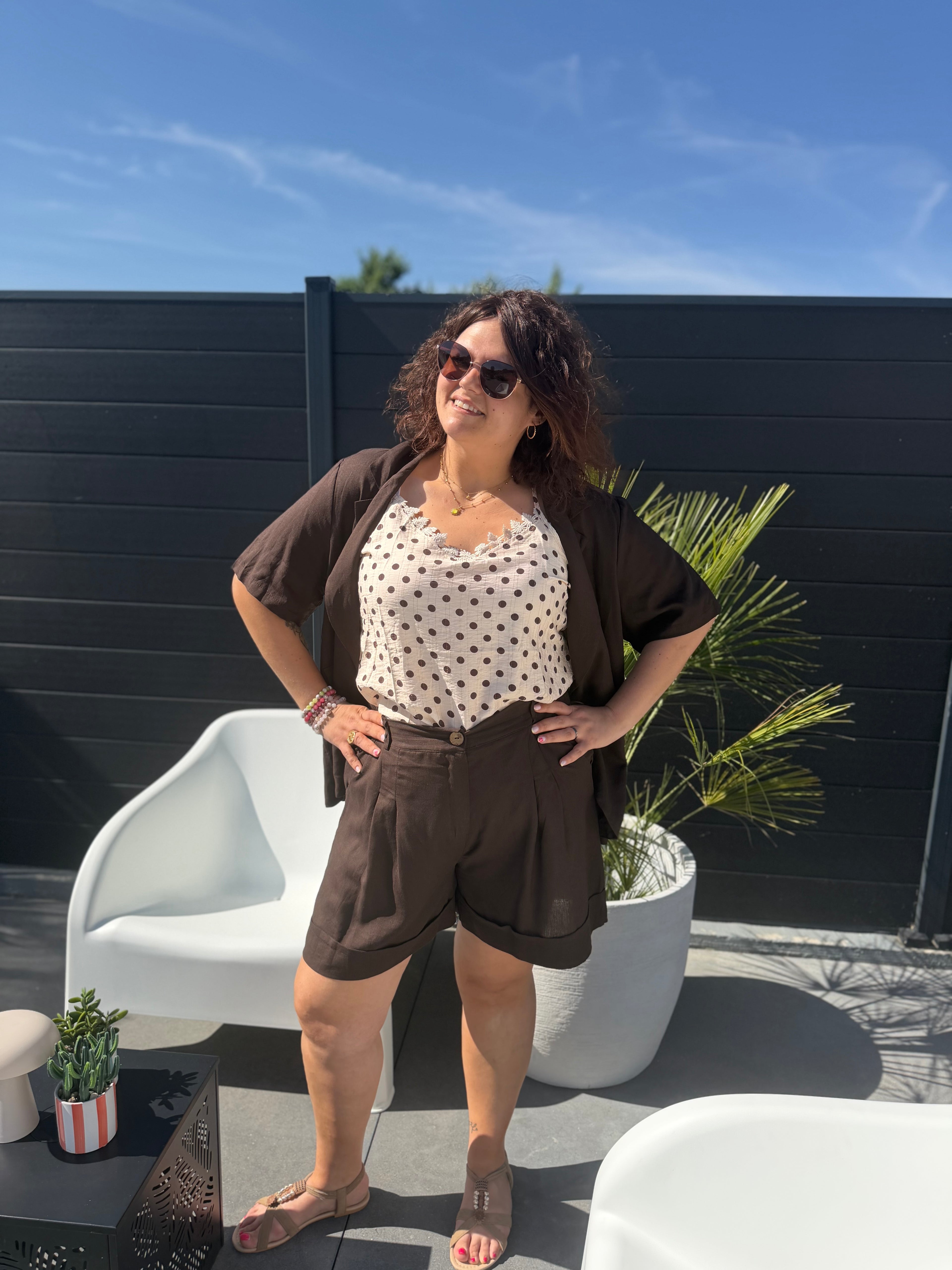 Ensemble Ilona marron