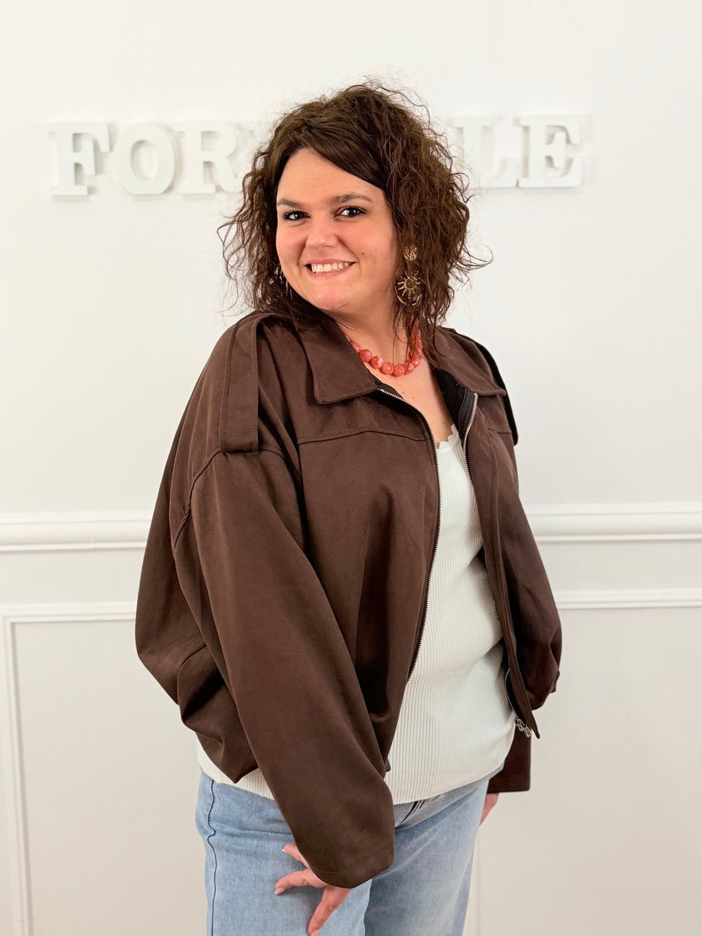 Veste Azel marron