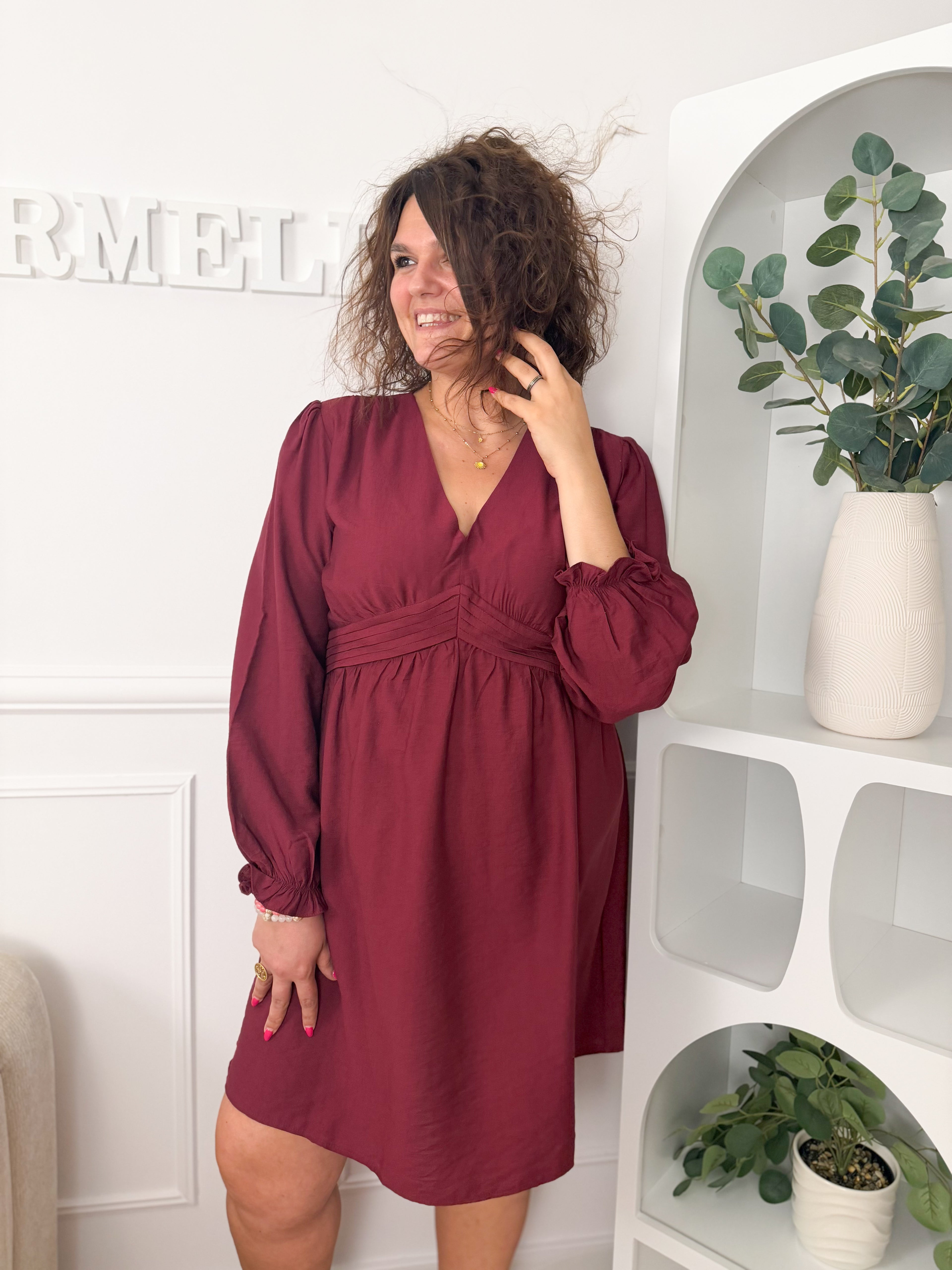 Robe Éliséa bordeaux