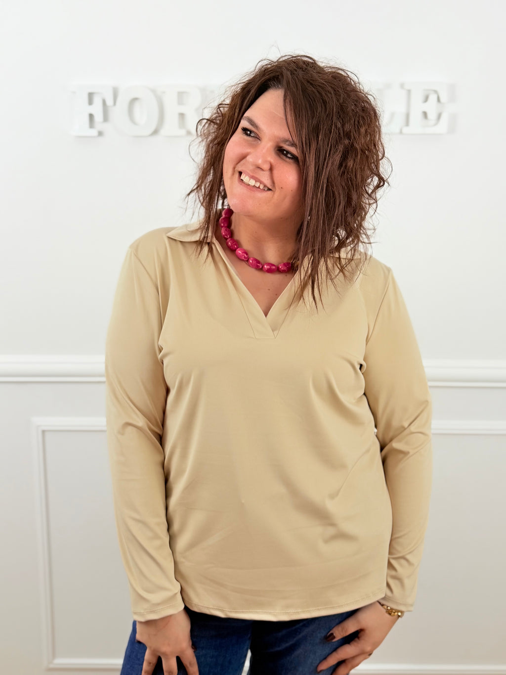 La blouse Soraya beige