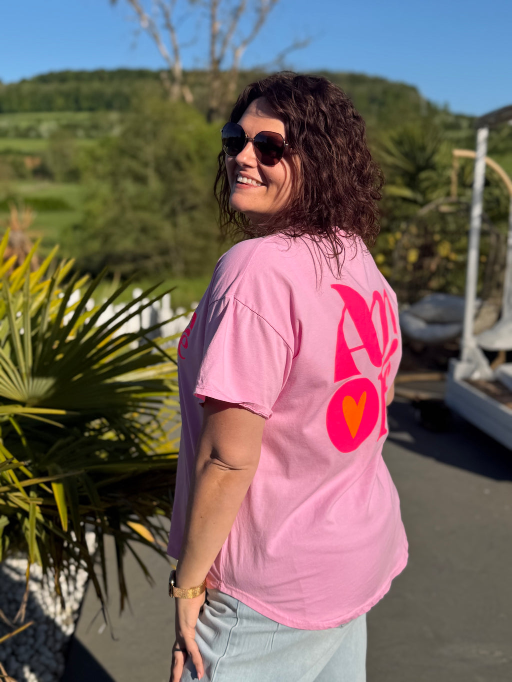 T-shirt Amore rose