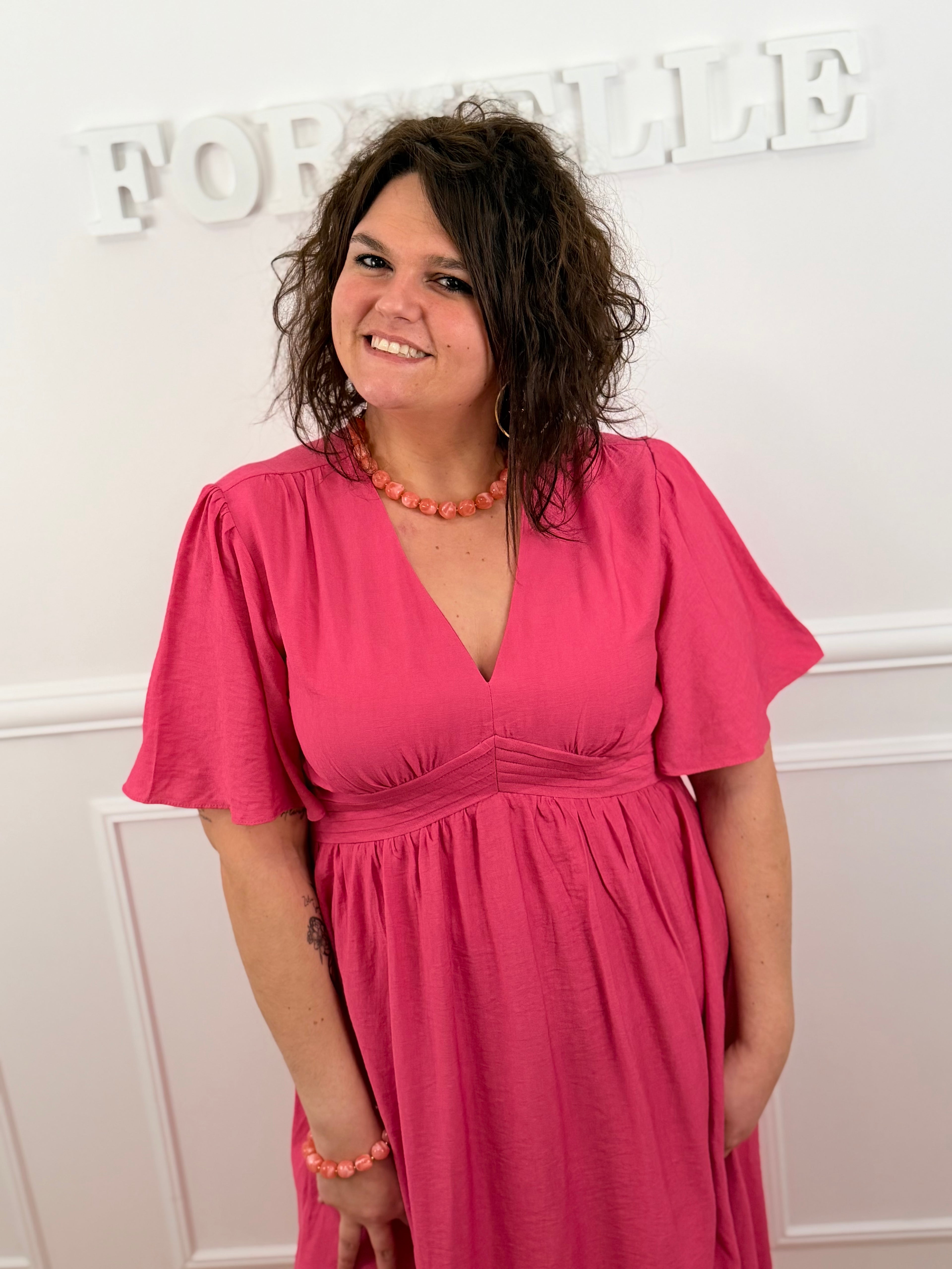 Robe Maelys fushia