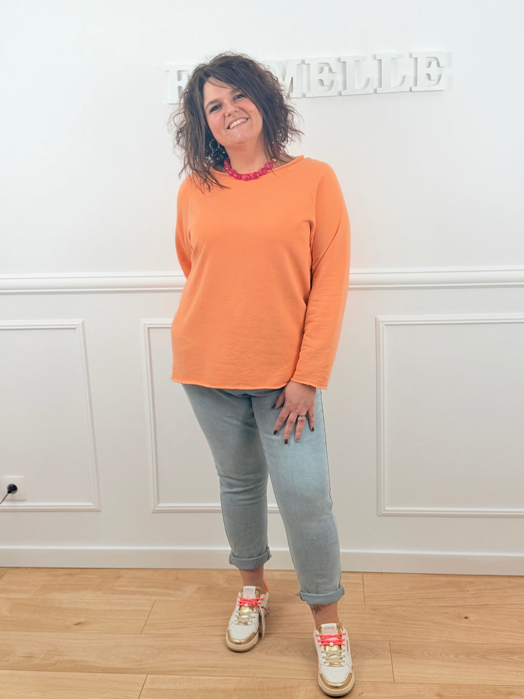 Pull Lana  orange soleil