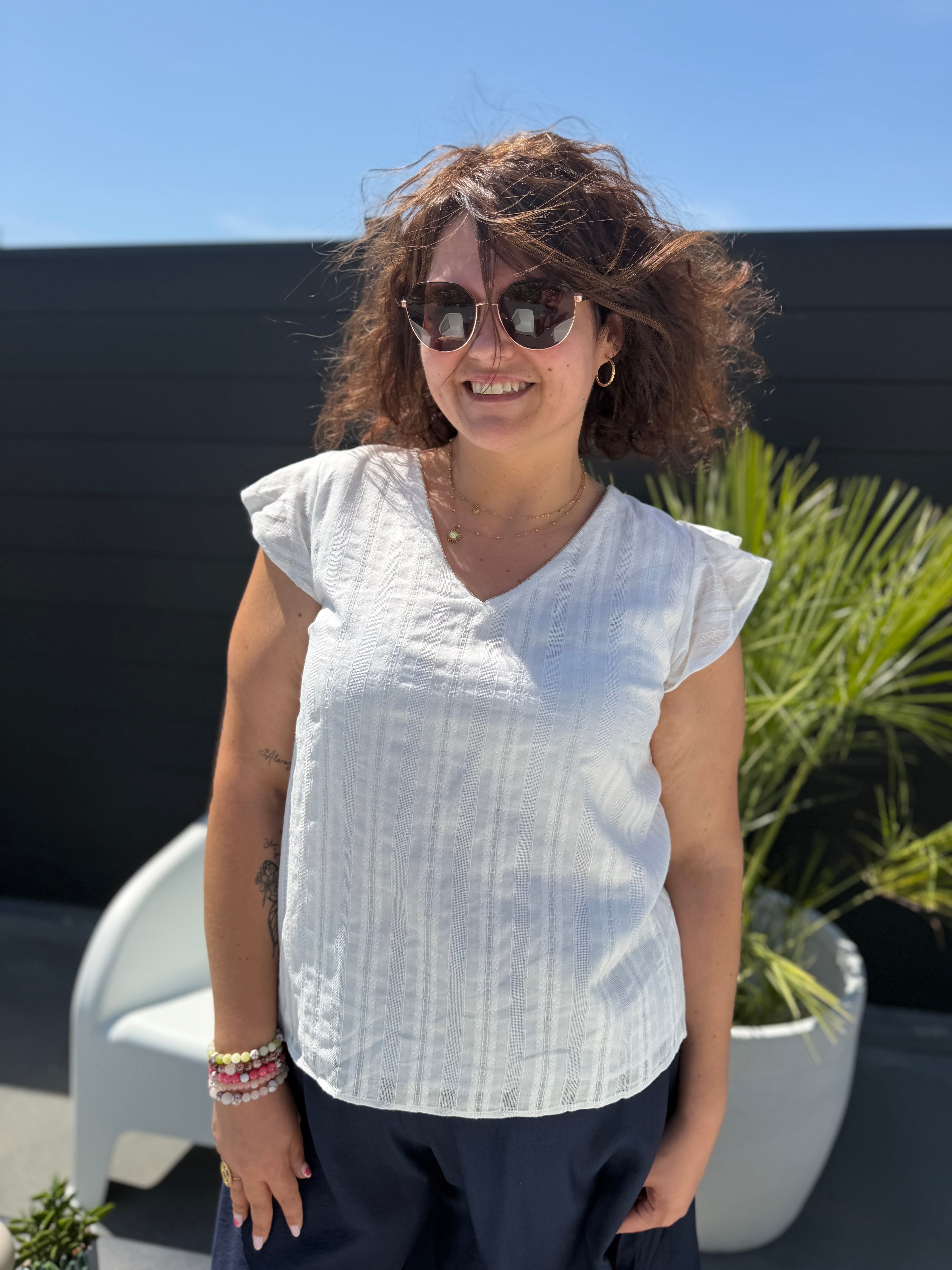 Blouse Zoé blanche