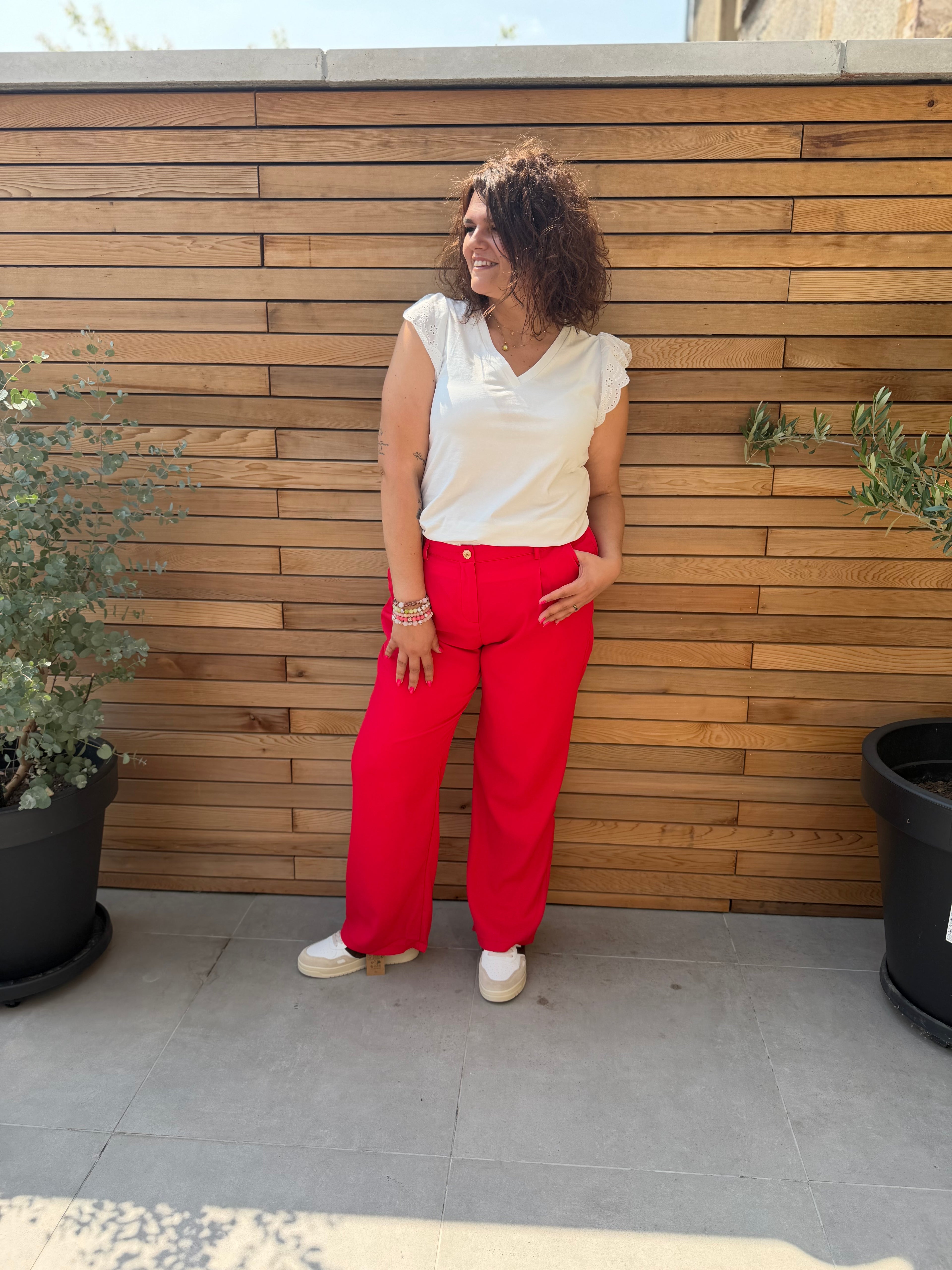 Pantalon Pauline rouge