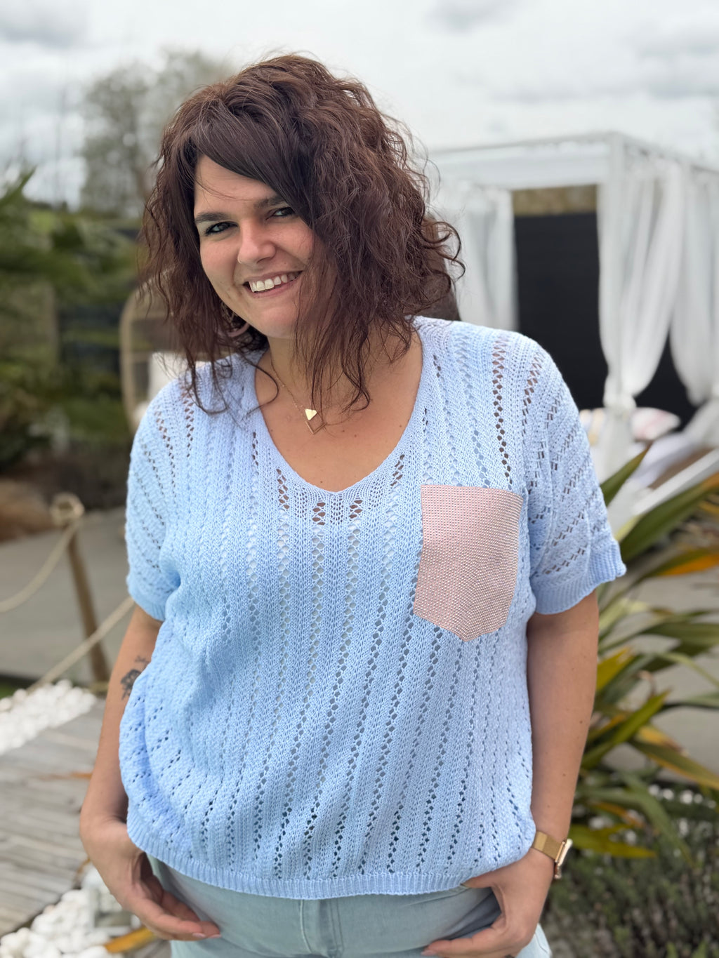Top Sarina bleu