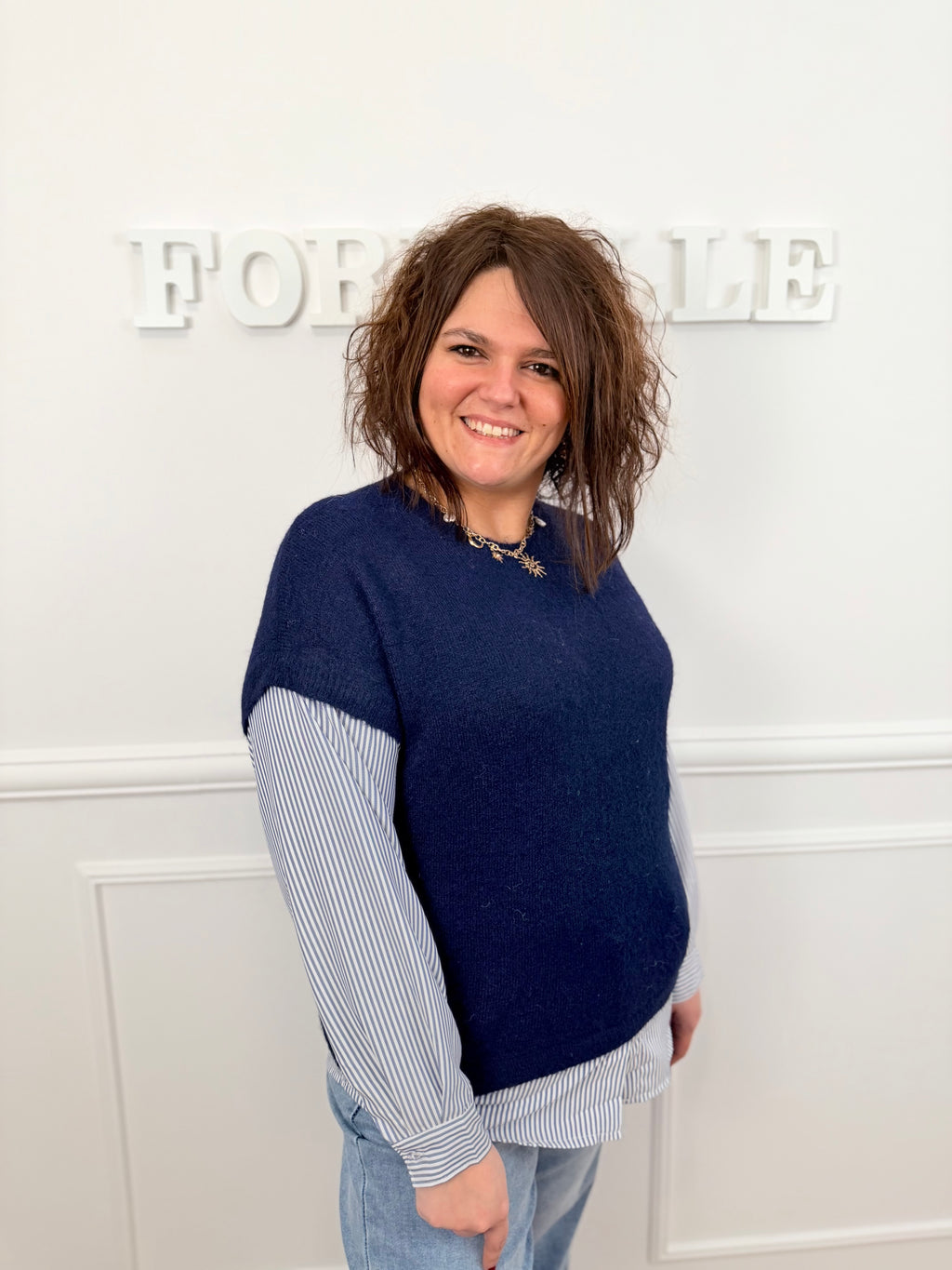 Pull Sofia bleu marine