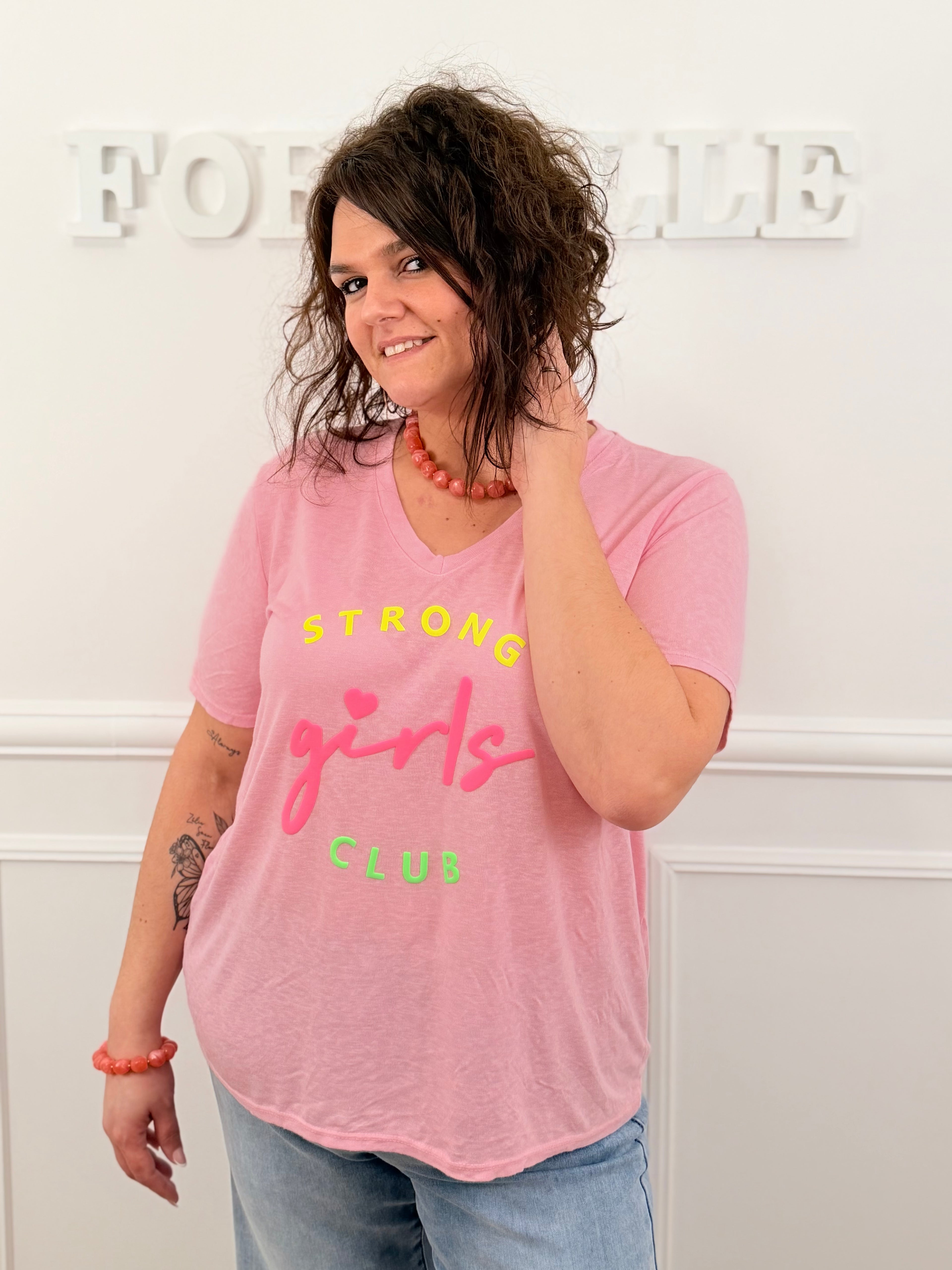 T-shirt Girls club rose