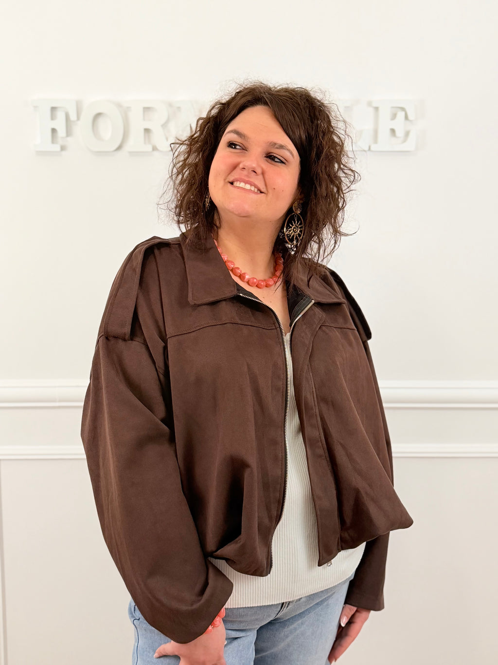 Veste Azel marron