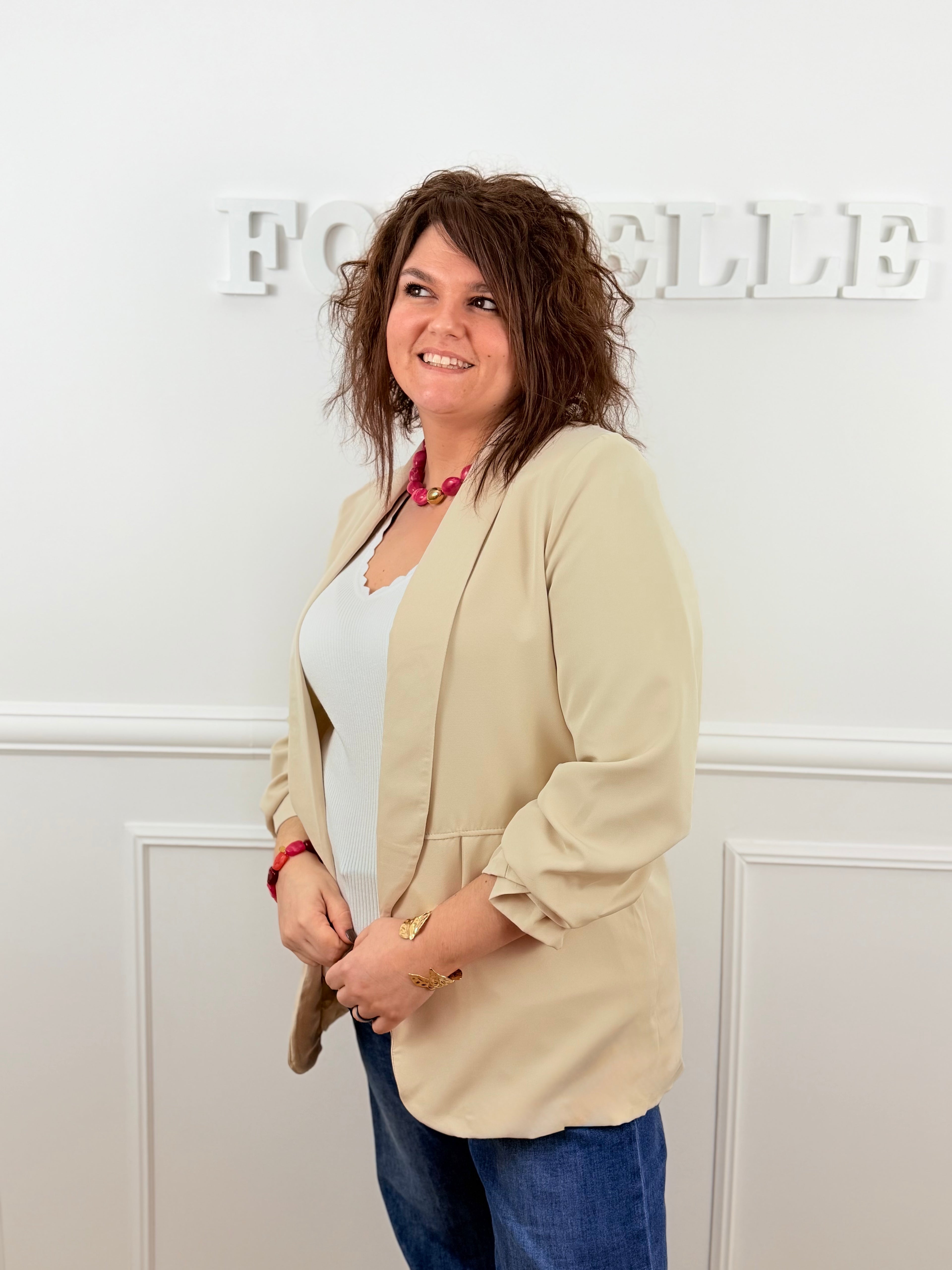 Le blazer Soléa beige