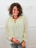 Blouse fluide Loana jaune pastel