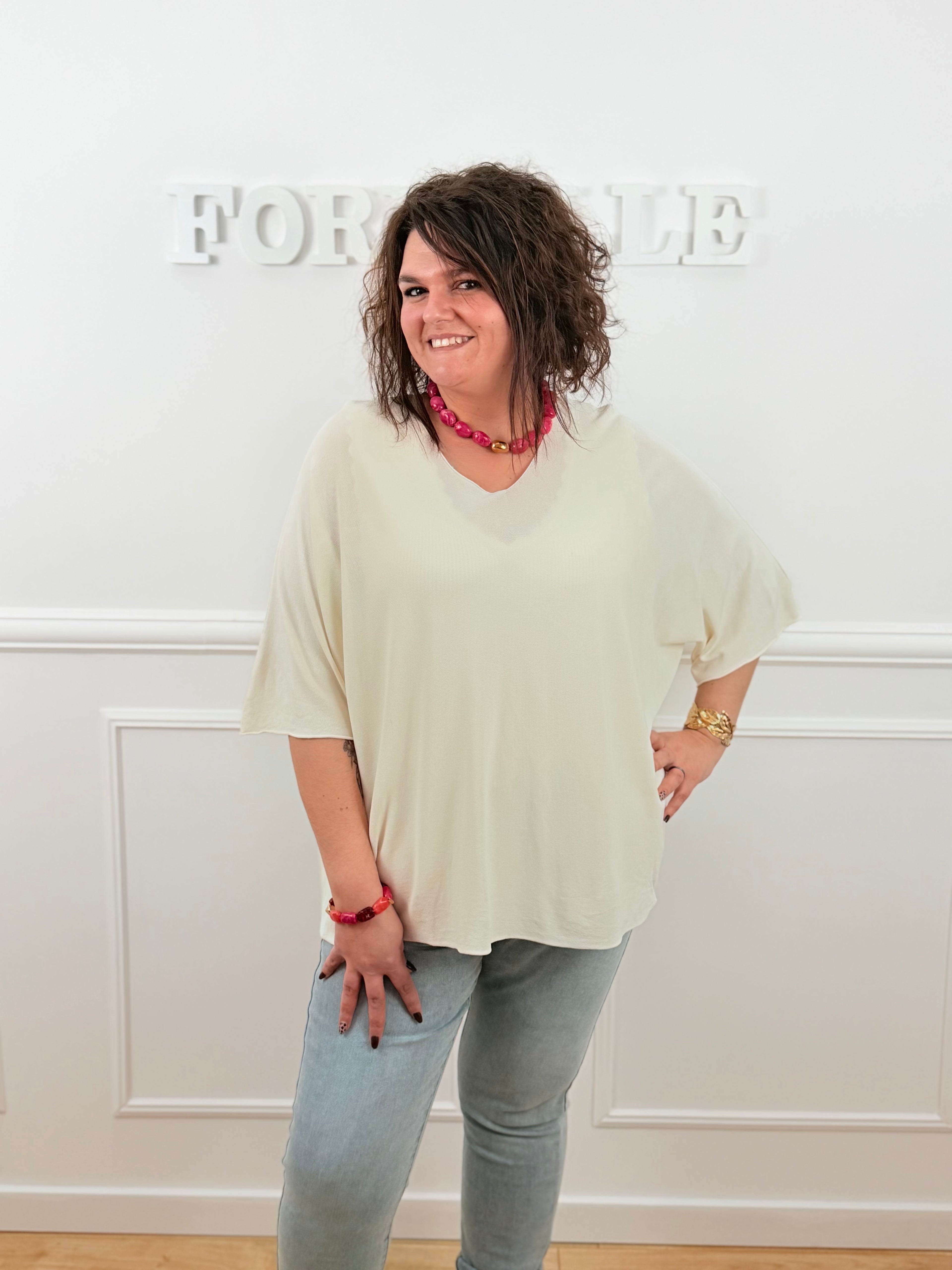 Le haut Camélia crème