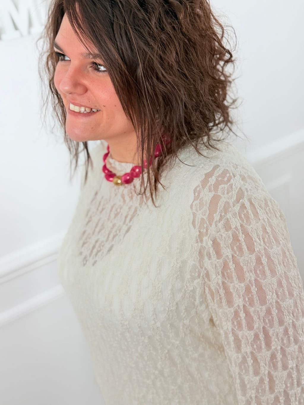 La haut dentelle Rosalie beige