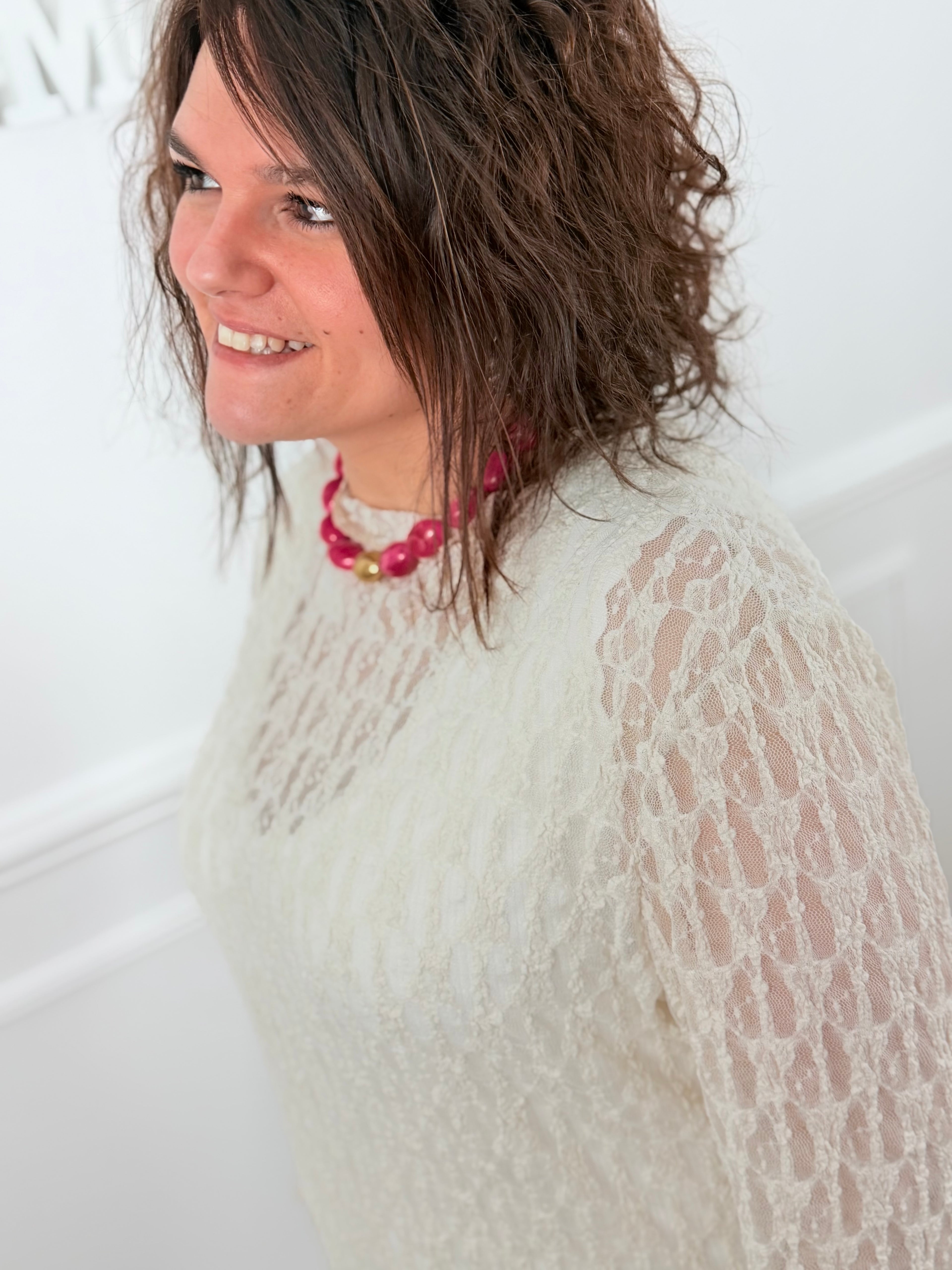 La haut dentelle Rosalie beige
