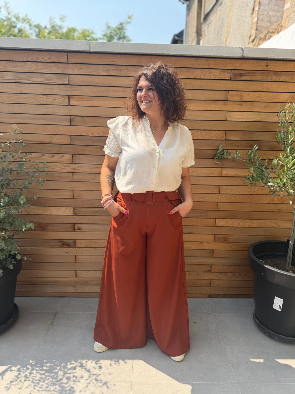 Pantalon Soléna terracotta