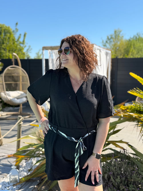 Combinaison short Laurie noir