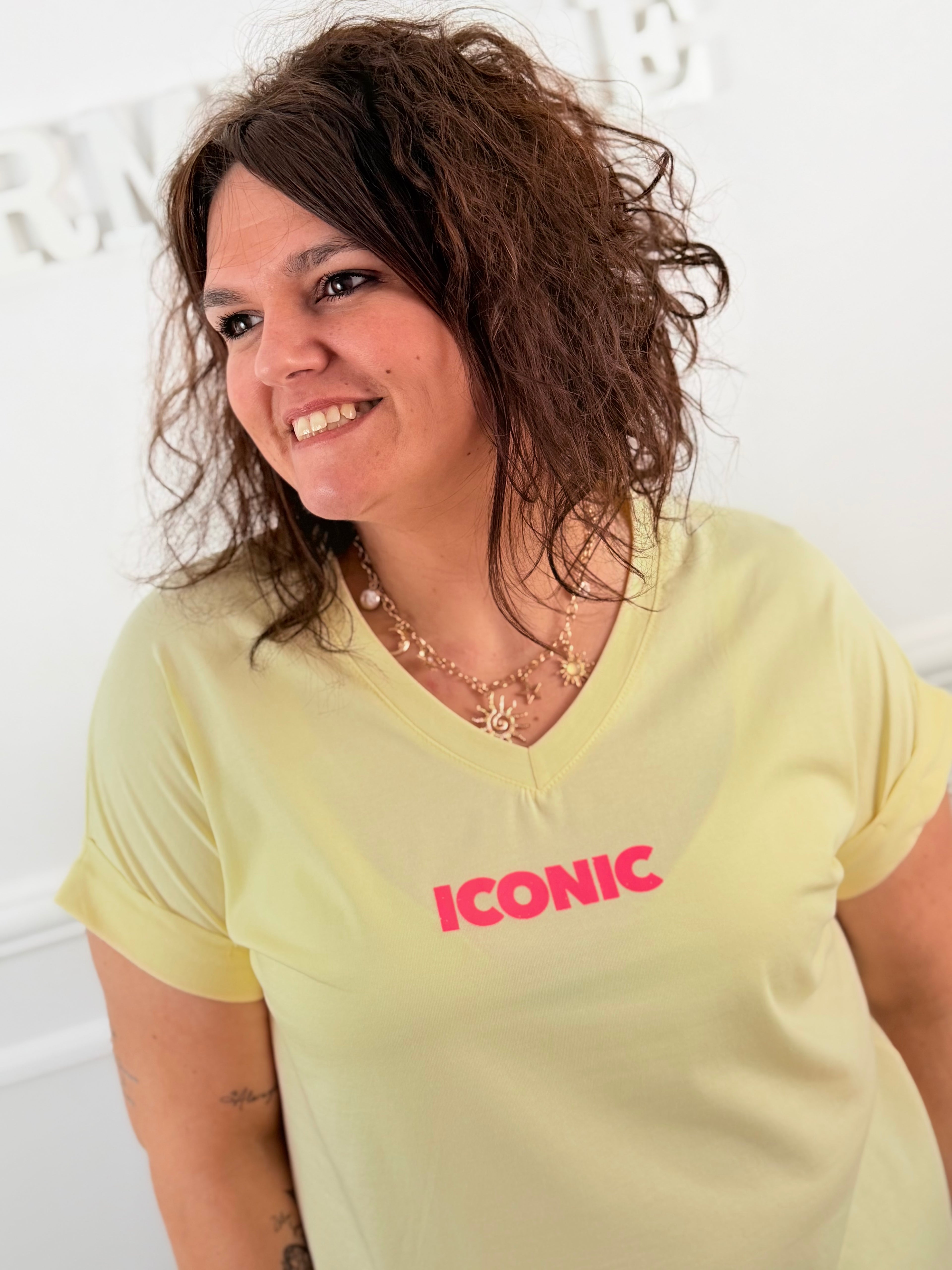 T-shirt Iconic jaune