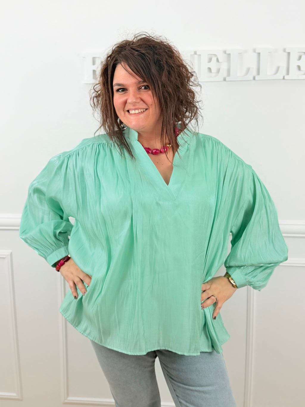 Blouse Naia vert d’eau