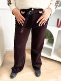 Pantalon velours bordeaux