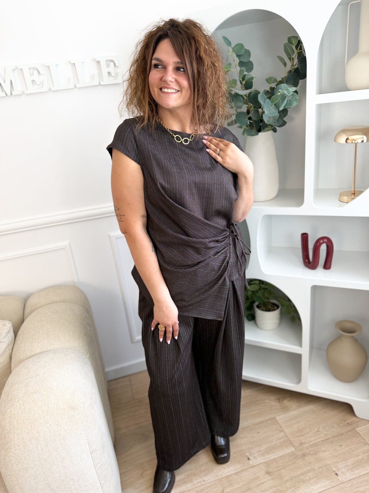 Blouse Solène taupe