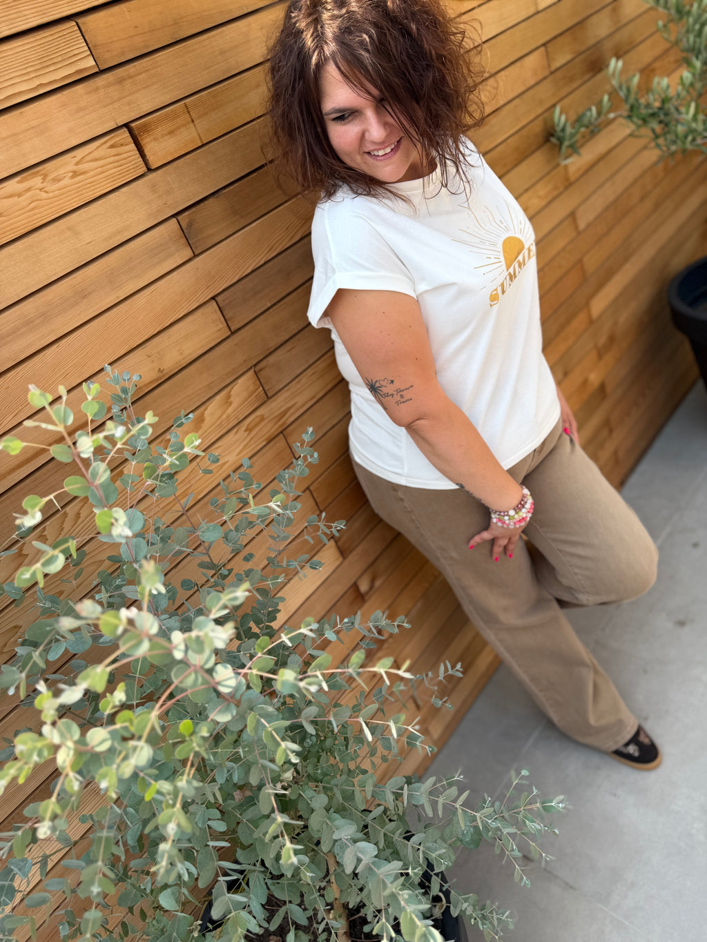 Jeans Milla beige foncé