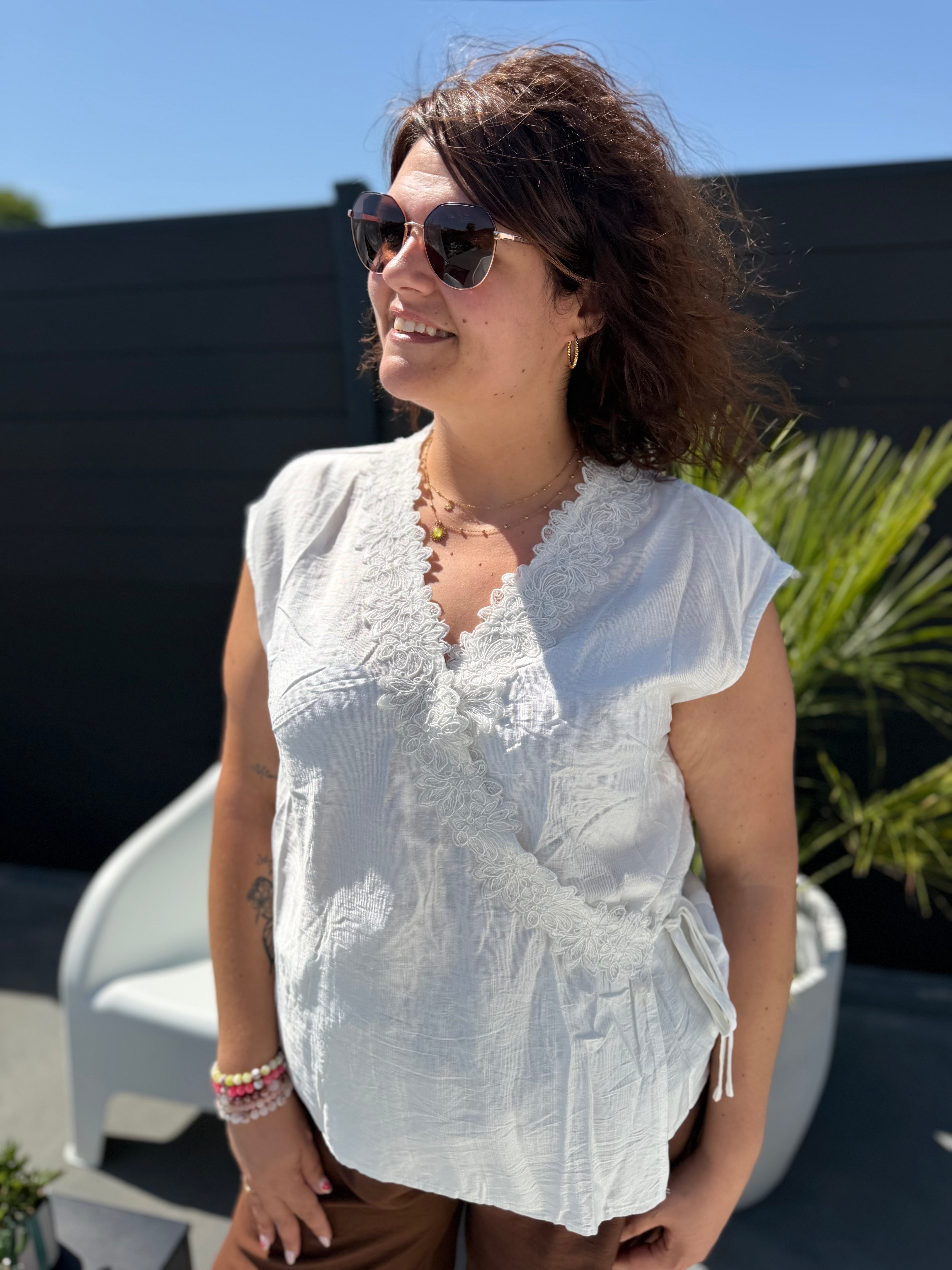 Blouse Cloé blanche
