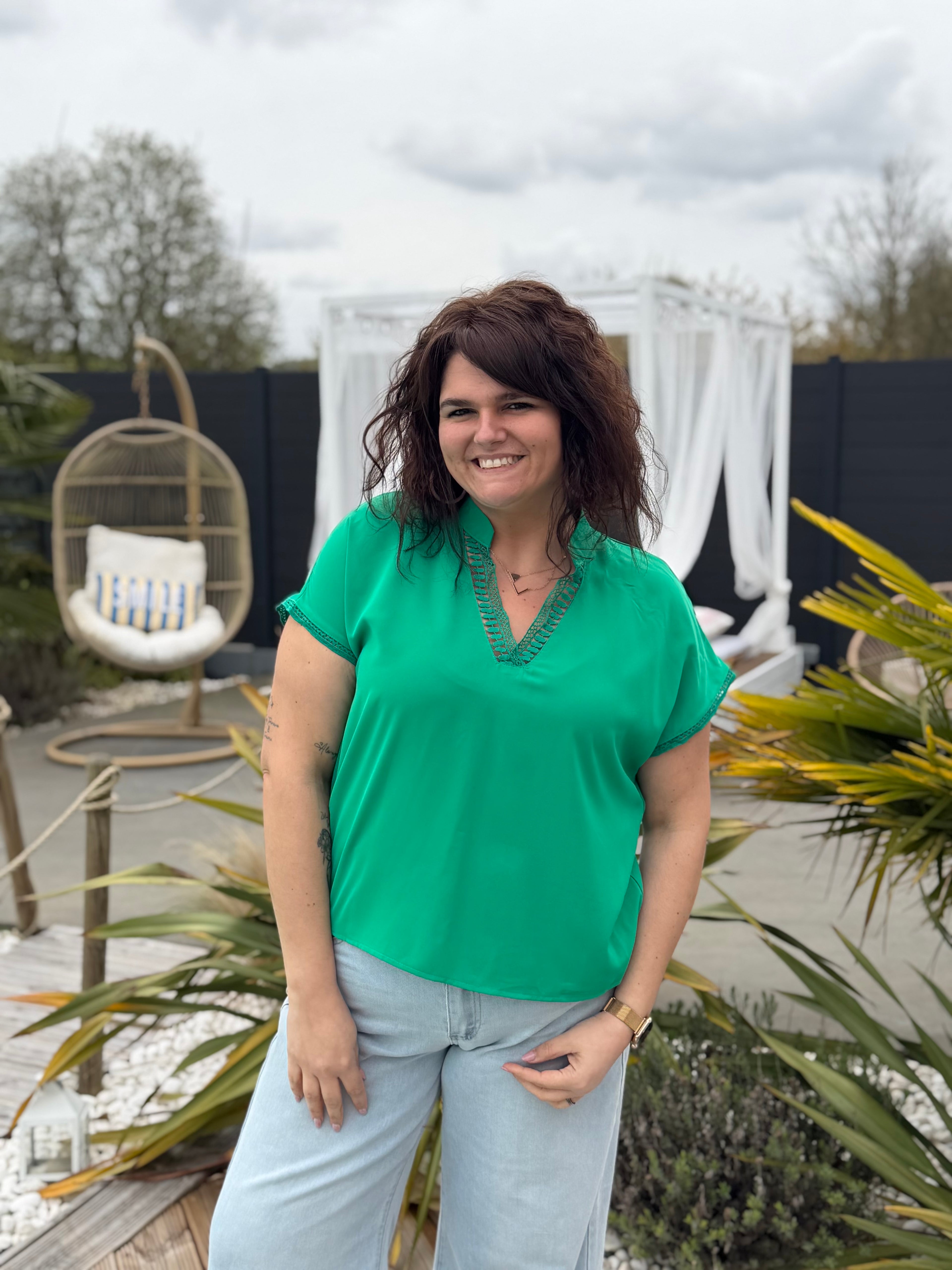 La blouse Larina verte