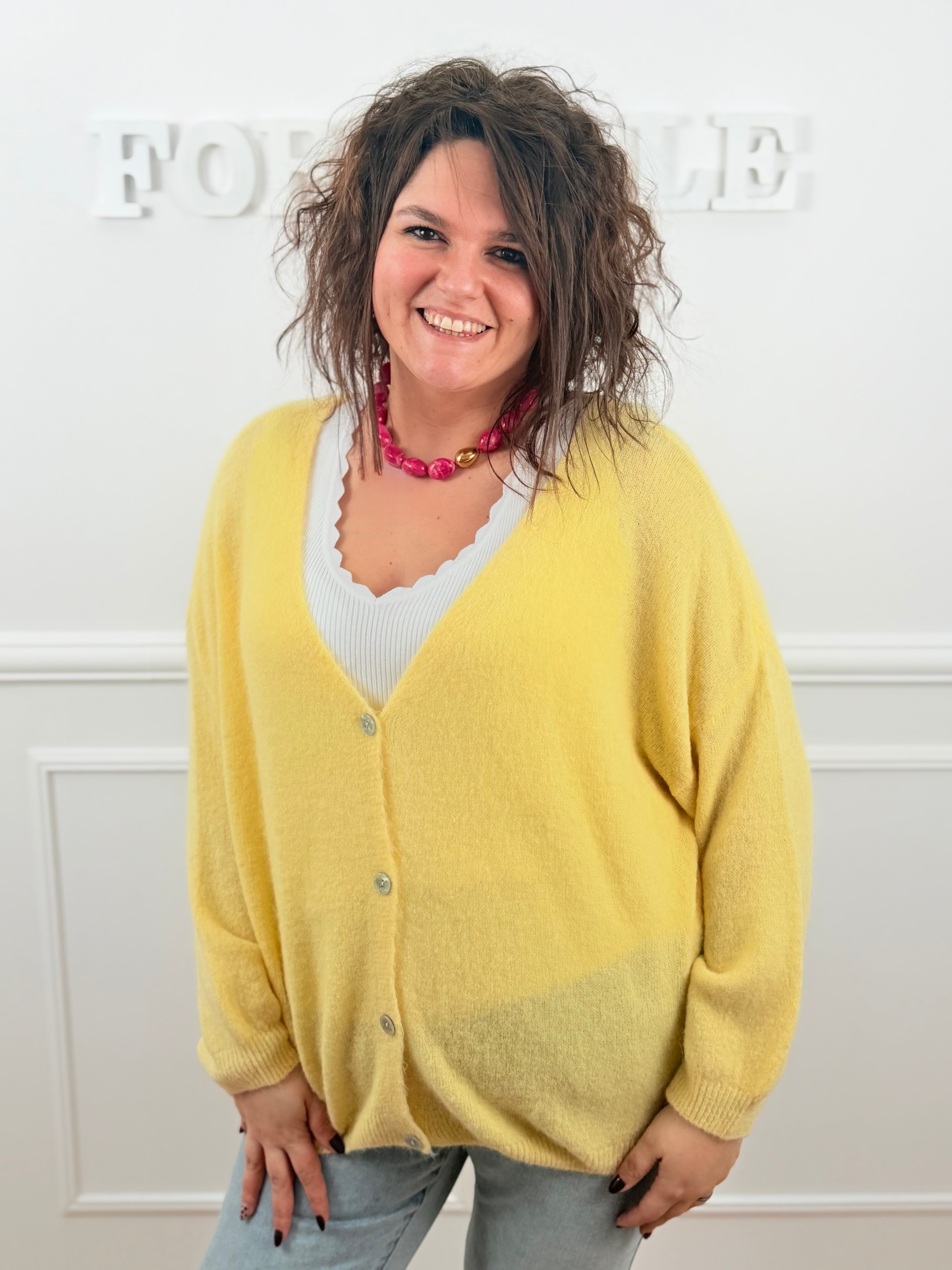 💛 Gilet Élisa – Jaune Soleil