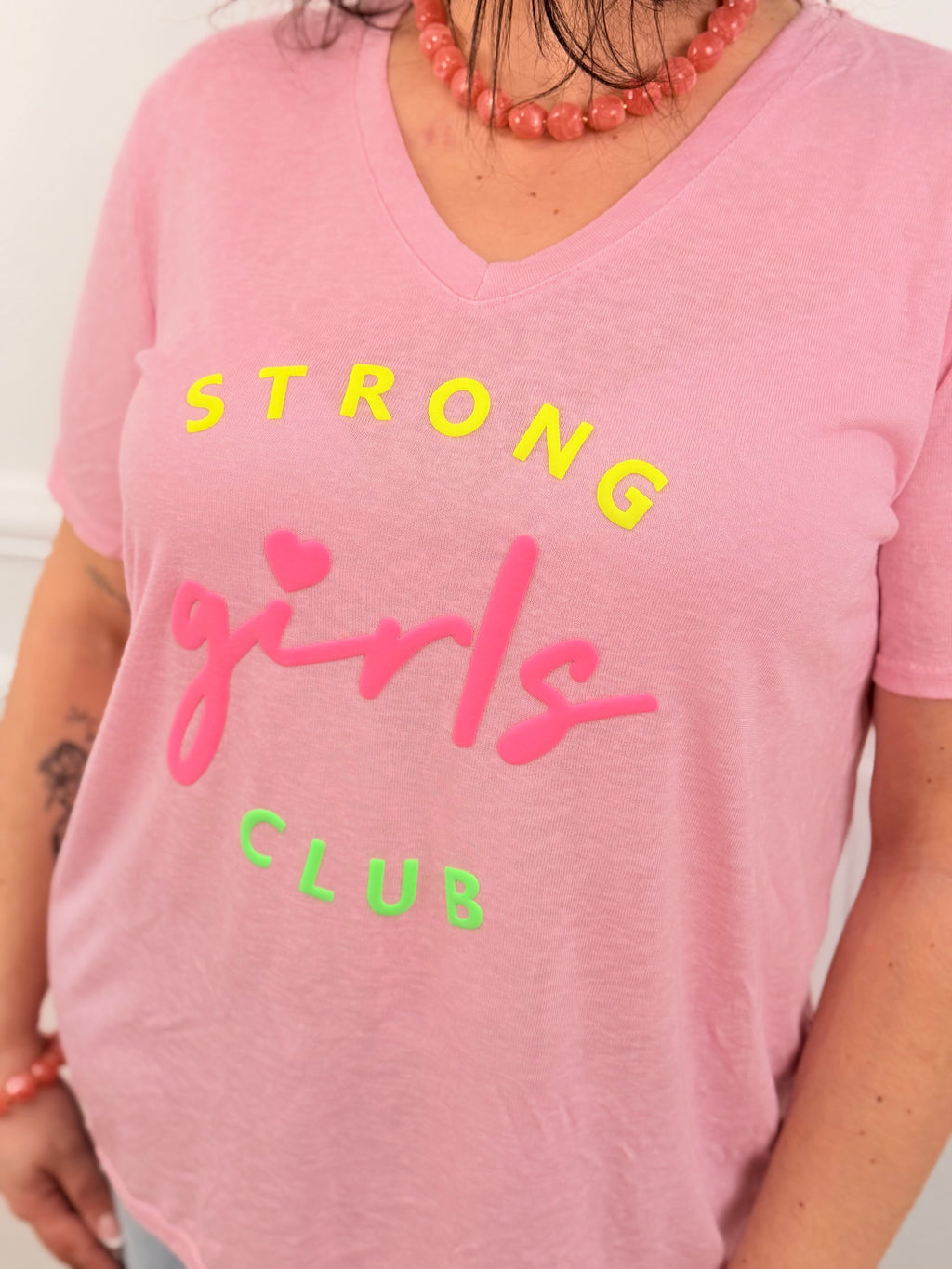 T-shirt Girls club rose