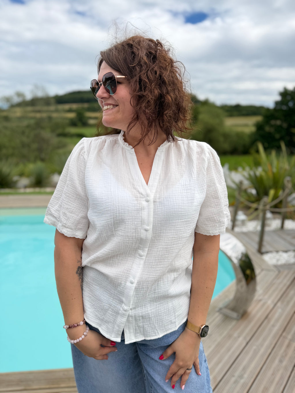 Chemisier Fanny blanc