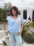 Top Sarina bleu