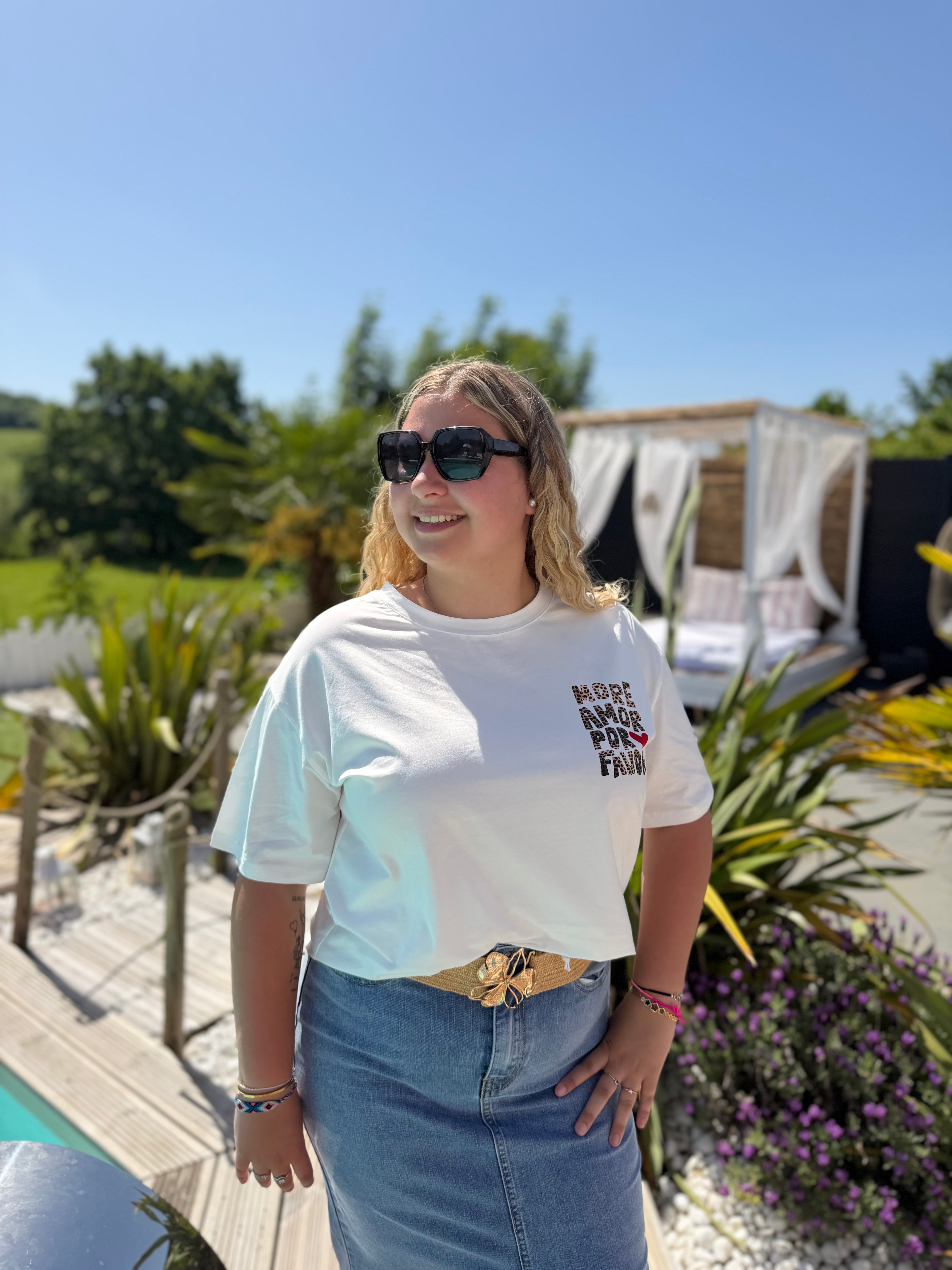 T-shirt Amore léopard
