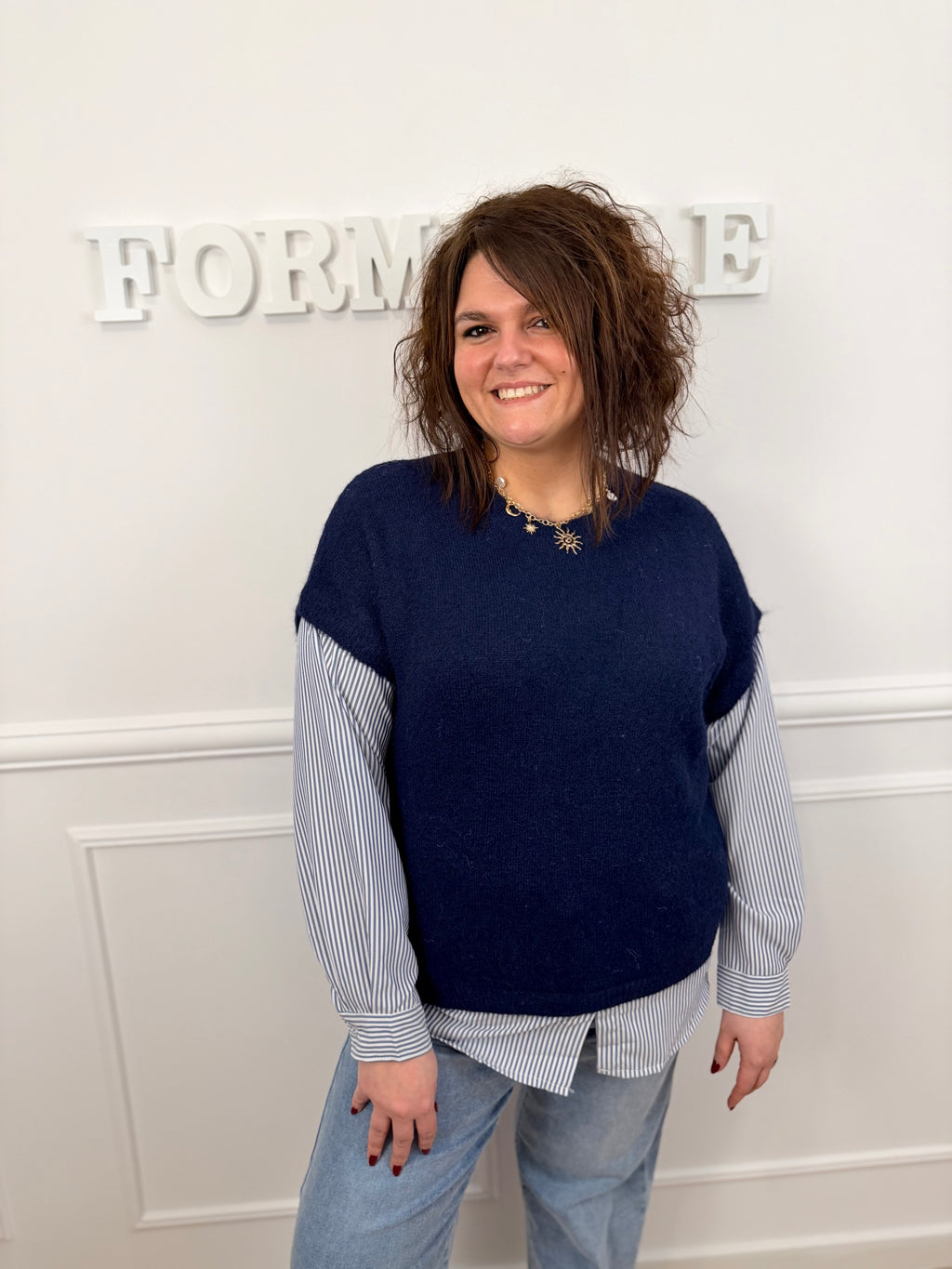 Pull Sofia bleu marine