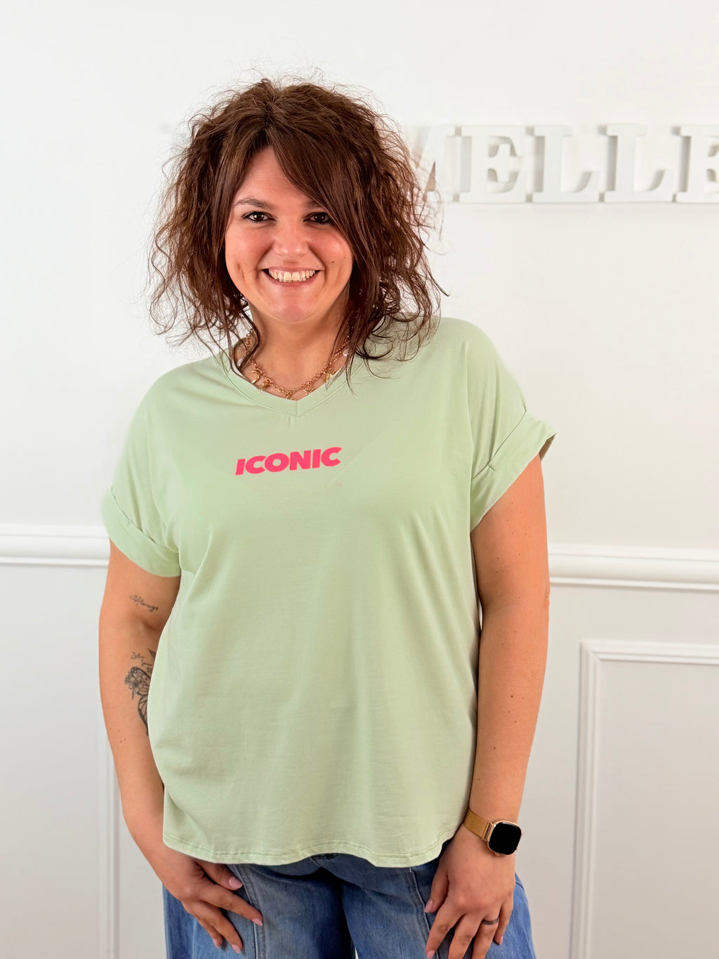T-shirt Iconic vert d’eau