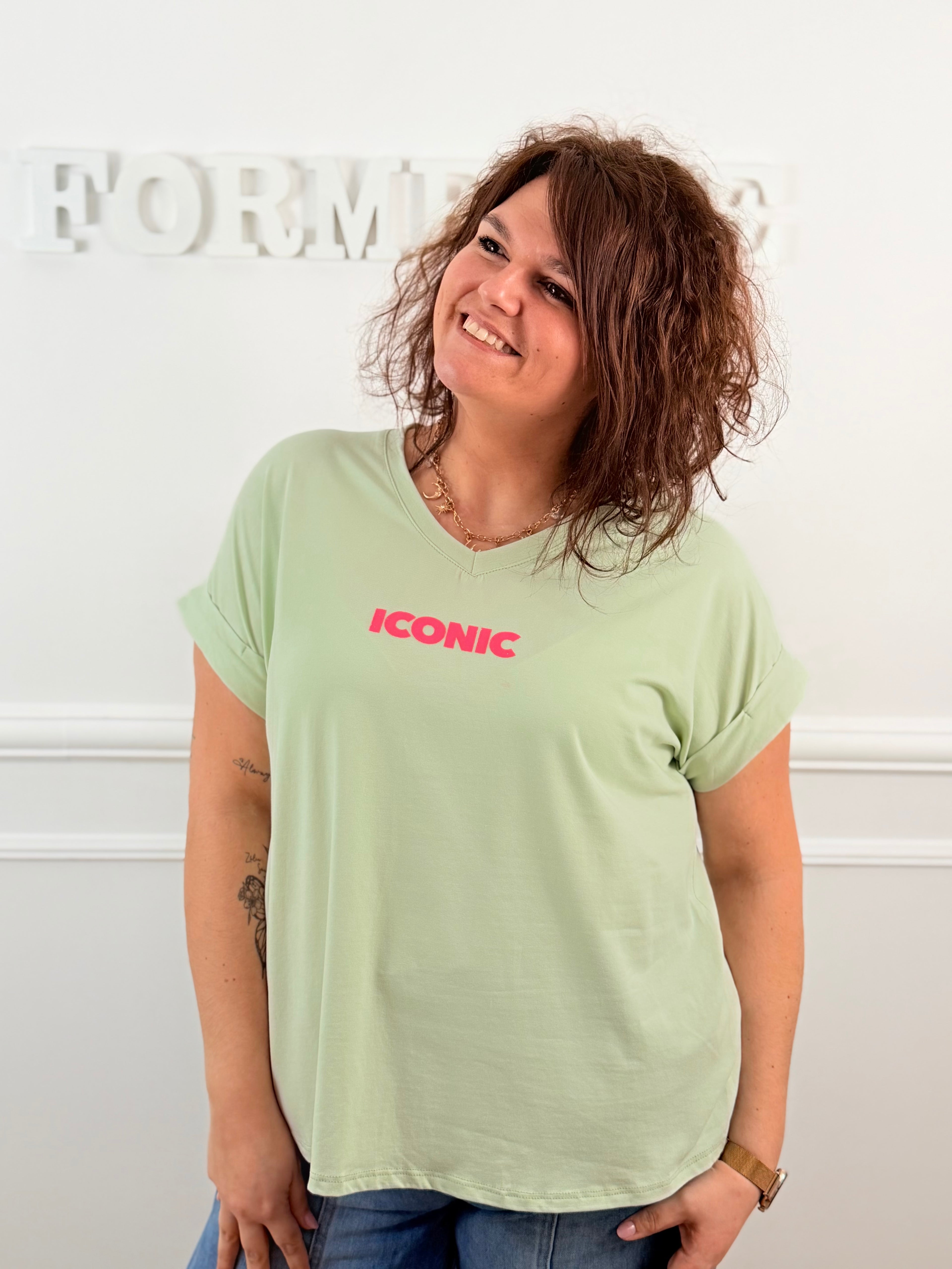 T-shirt Iconic vert d’eau