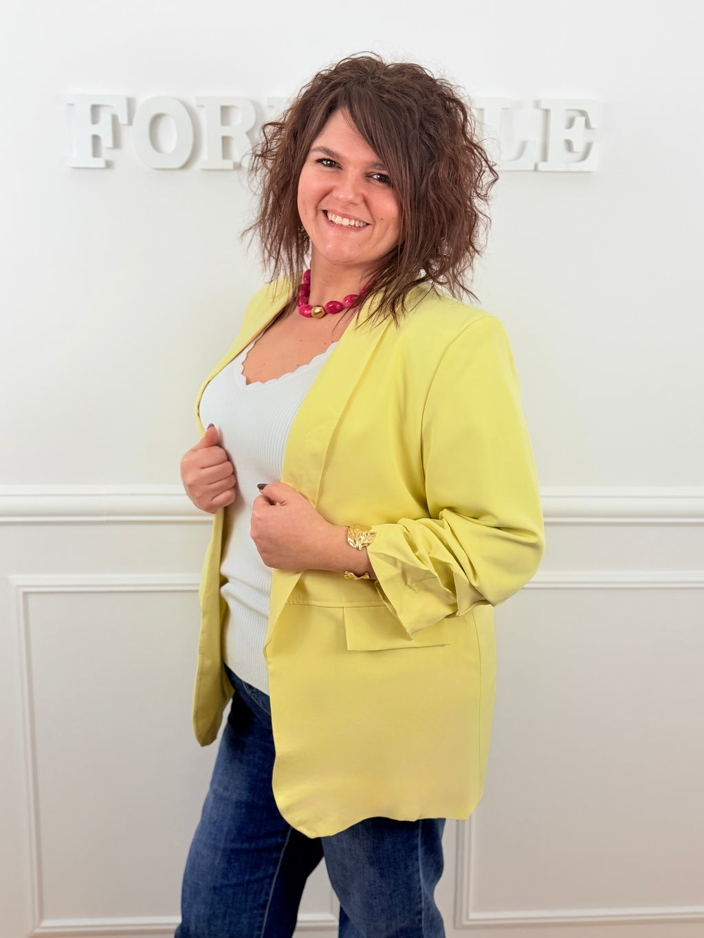 Le blazer Soléa jaune lumière