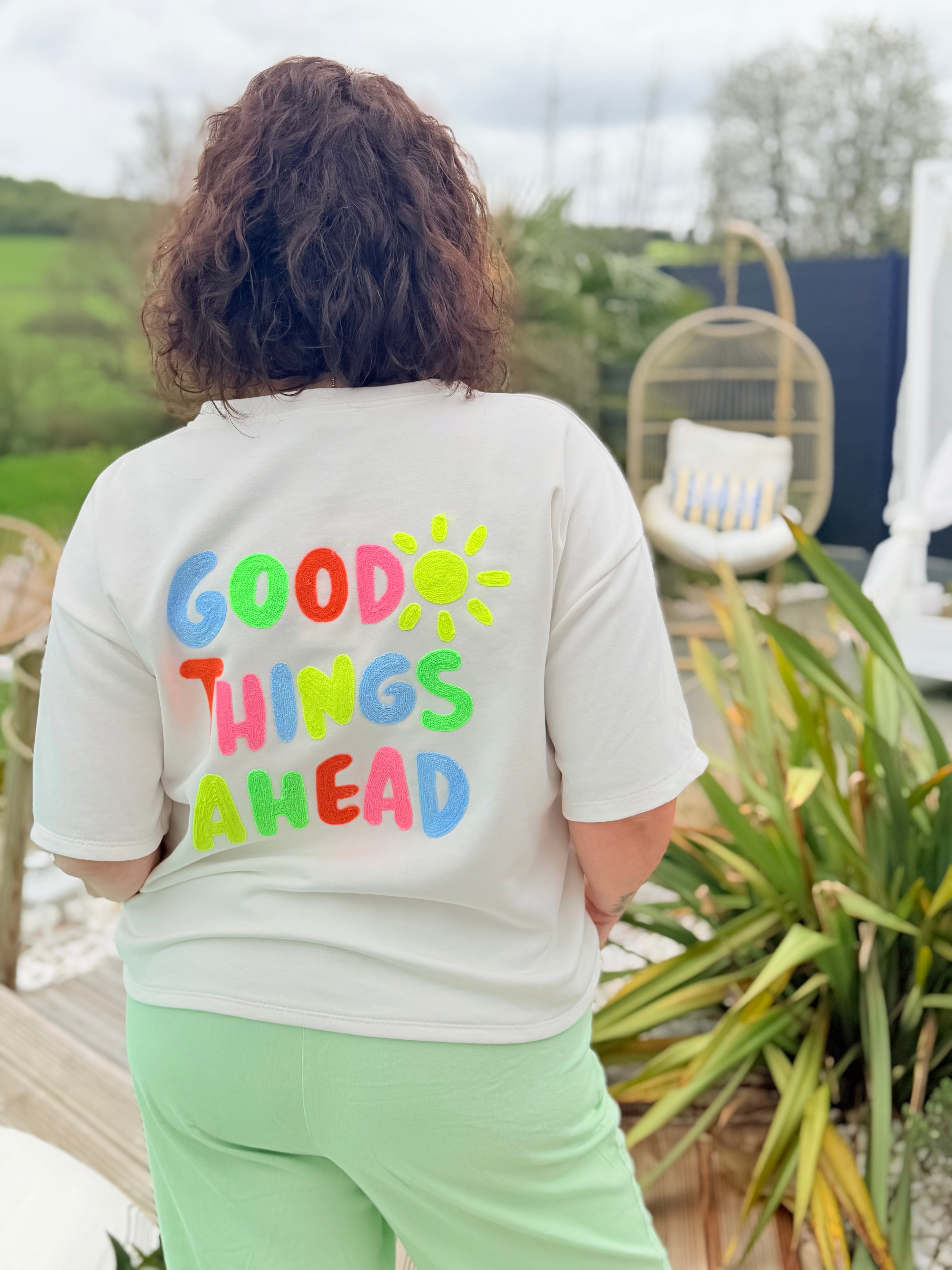 T-Shirt good things blanc