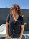 Blouse Romane noir