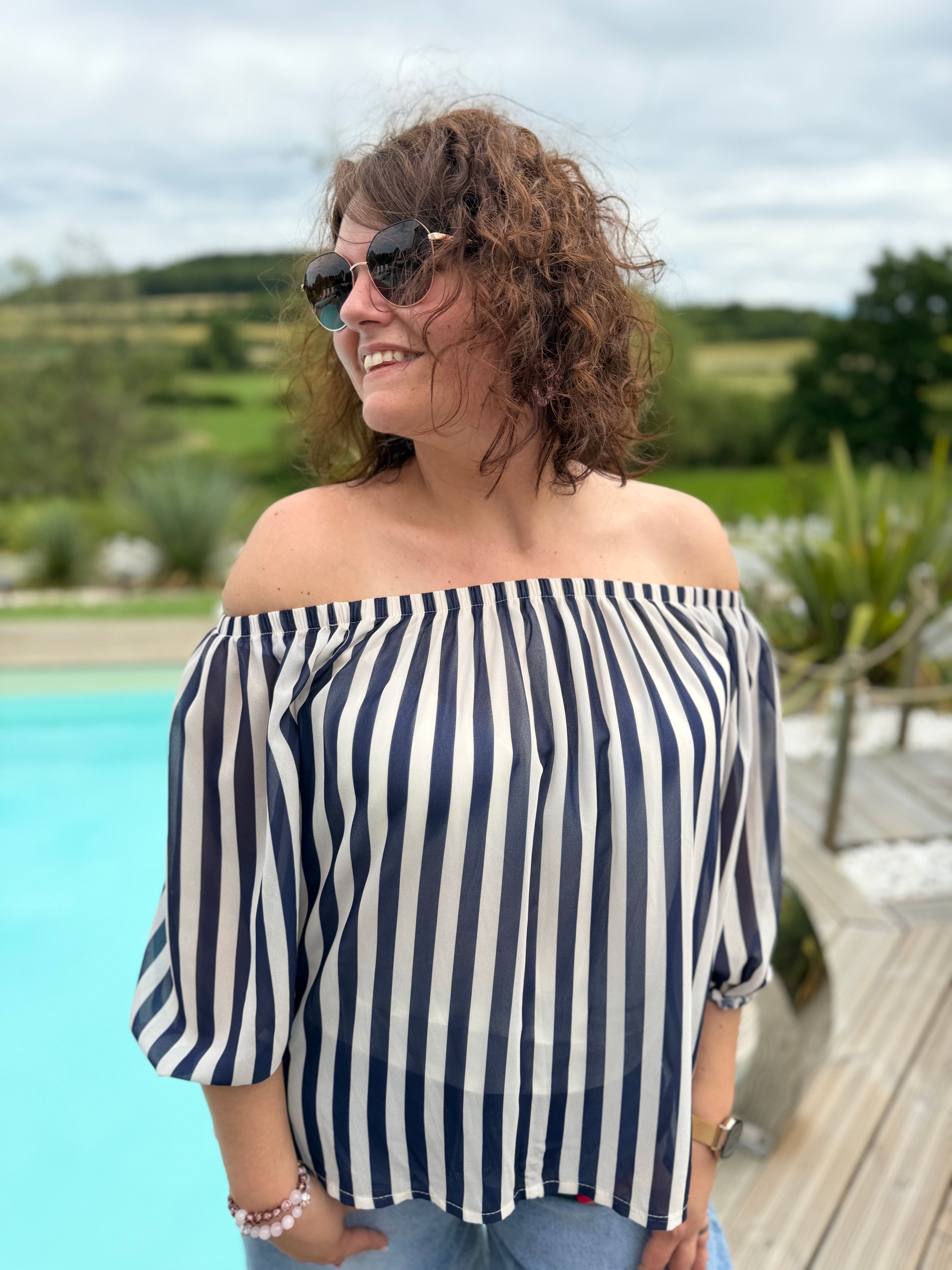 Blouse Noémie bleu marine