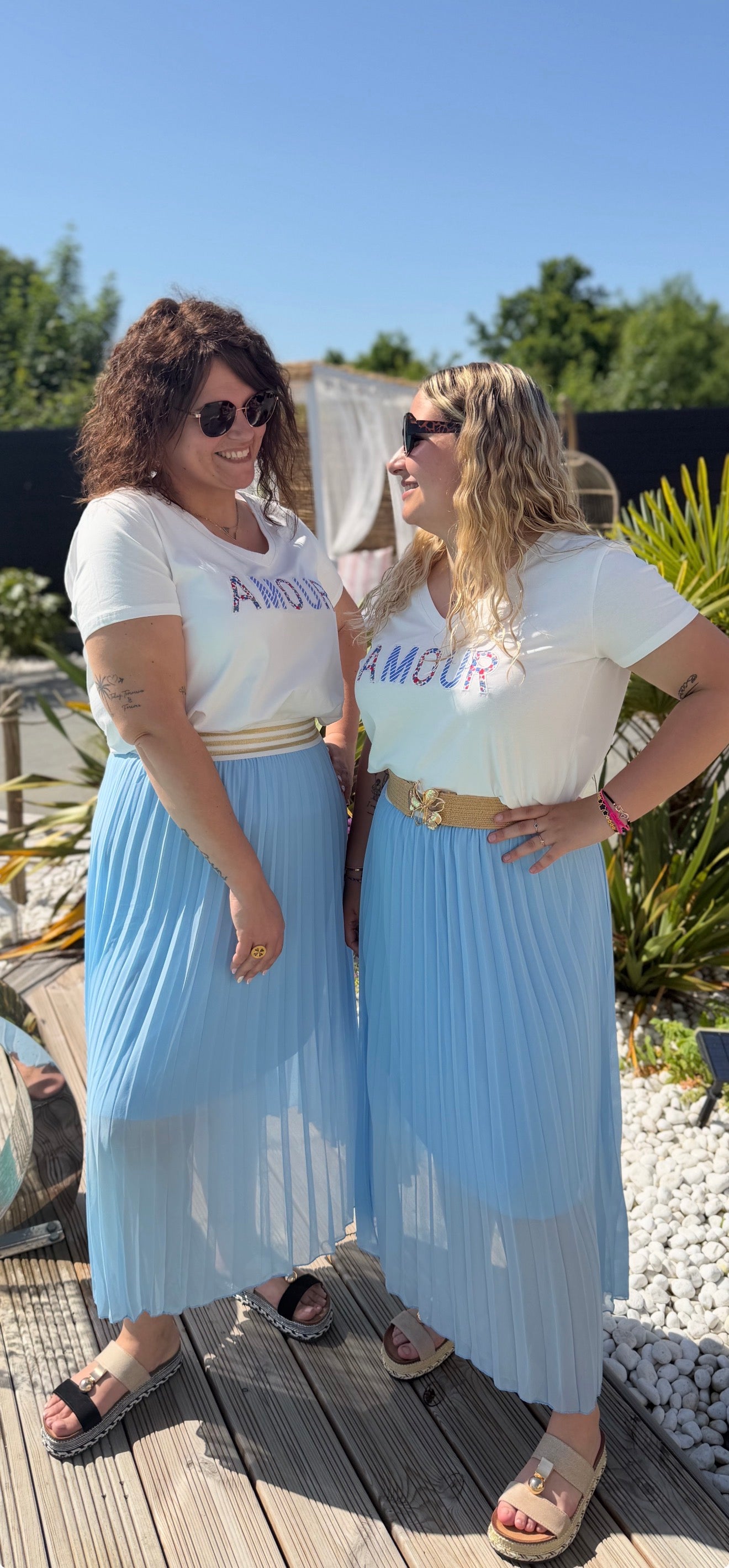 Jupe plissée Bella bleu